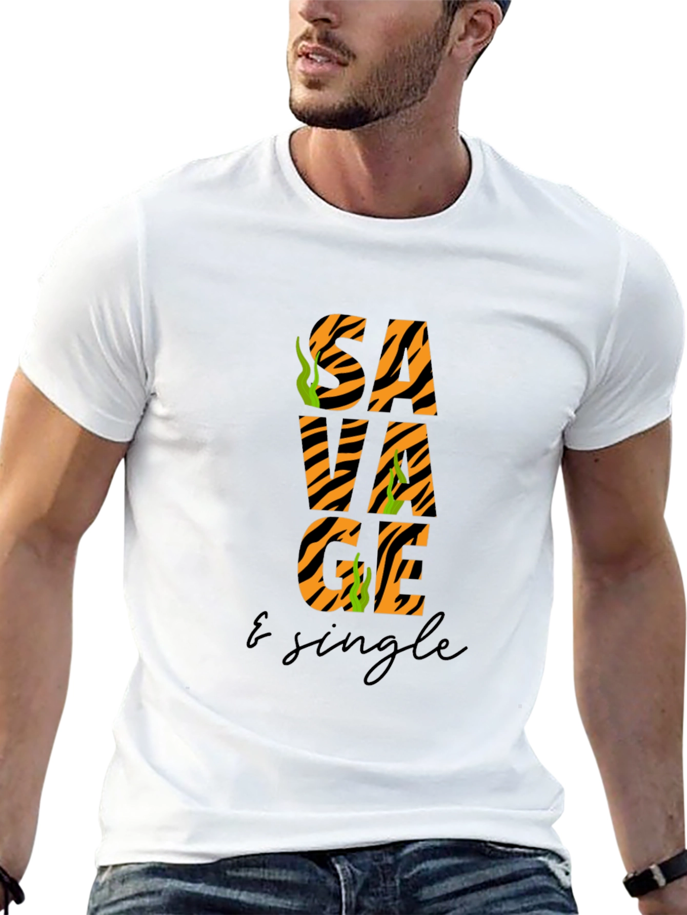 Black Savage & Single Graphic Tee - Black T-Shirt view 13