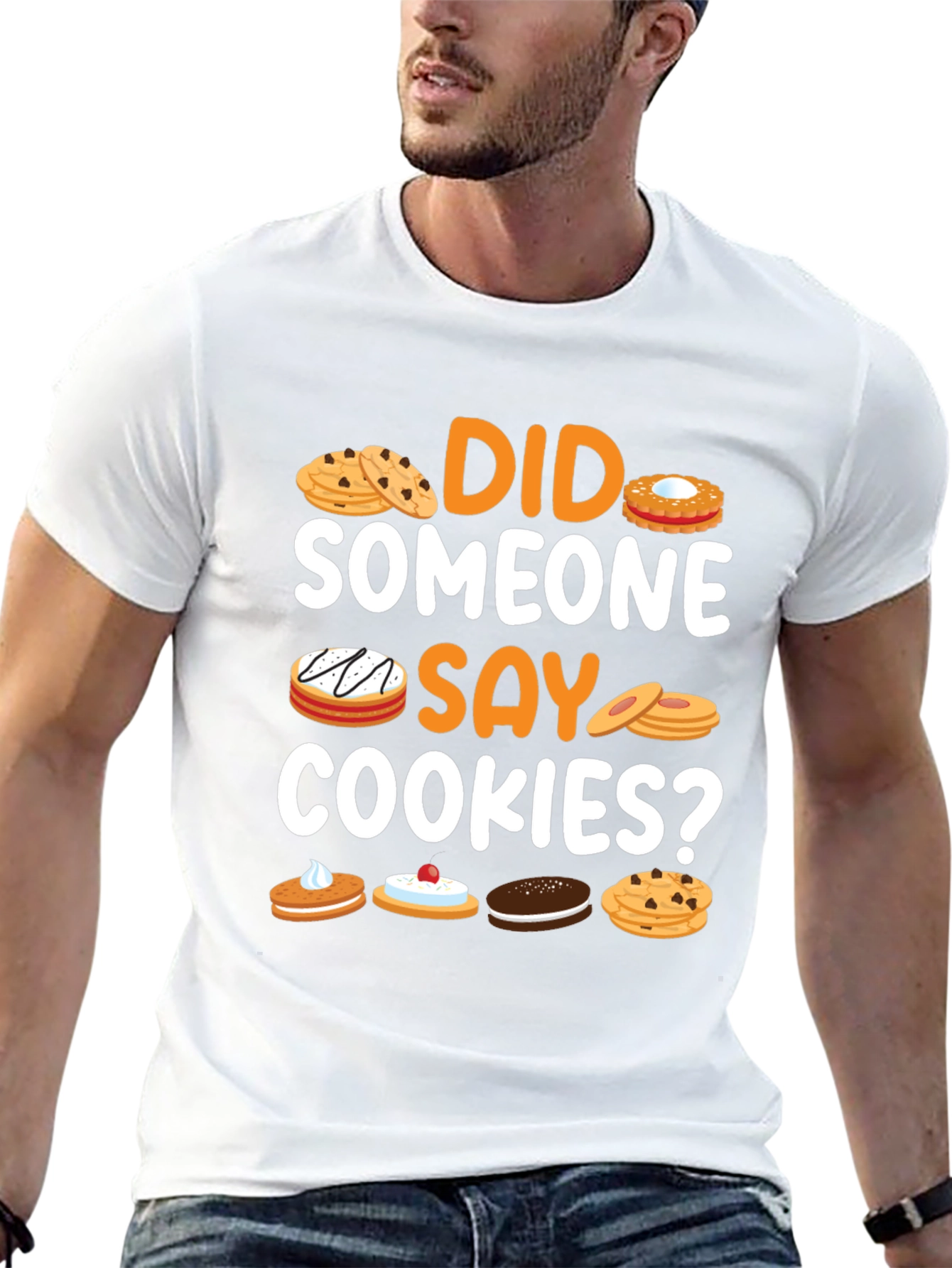 Black Did Someone Say Cookies? Graphic T-Shirt view 13
