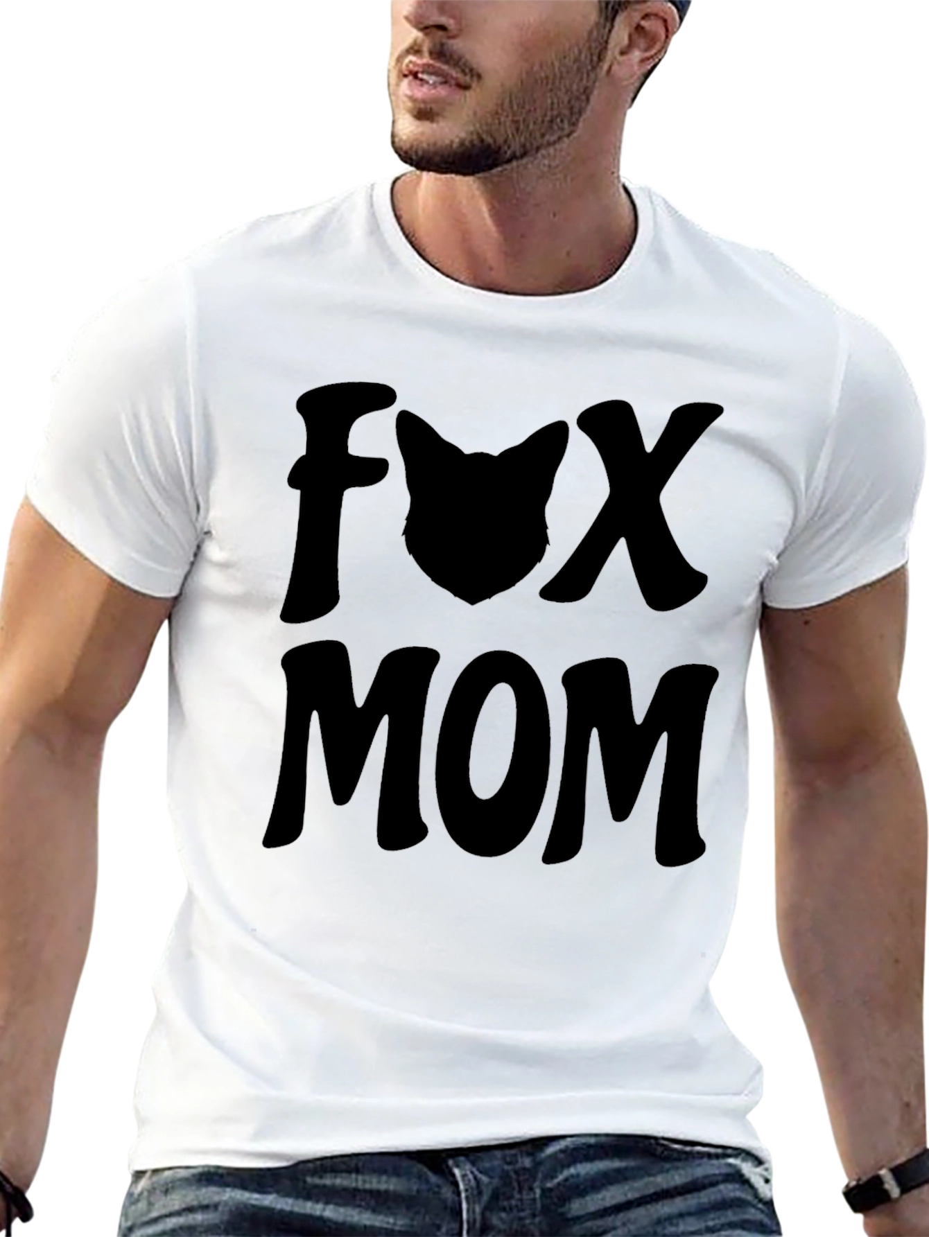 Black Fox Mom Graphic T-Shirt - Stylish Animal Lover Tee view 13