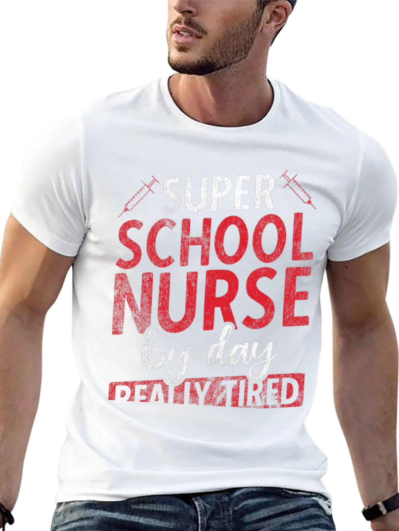 Black Super School Nurse T-Shirt view 13