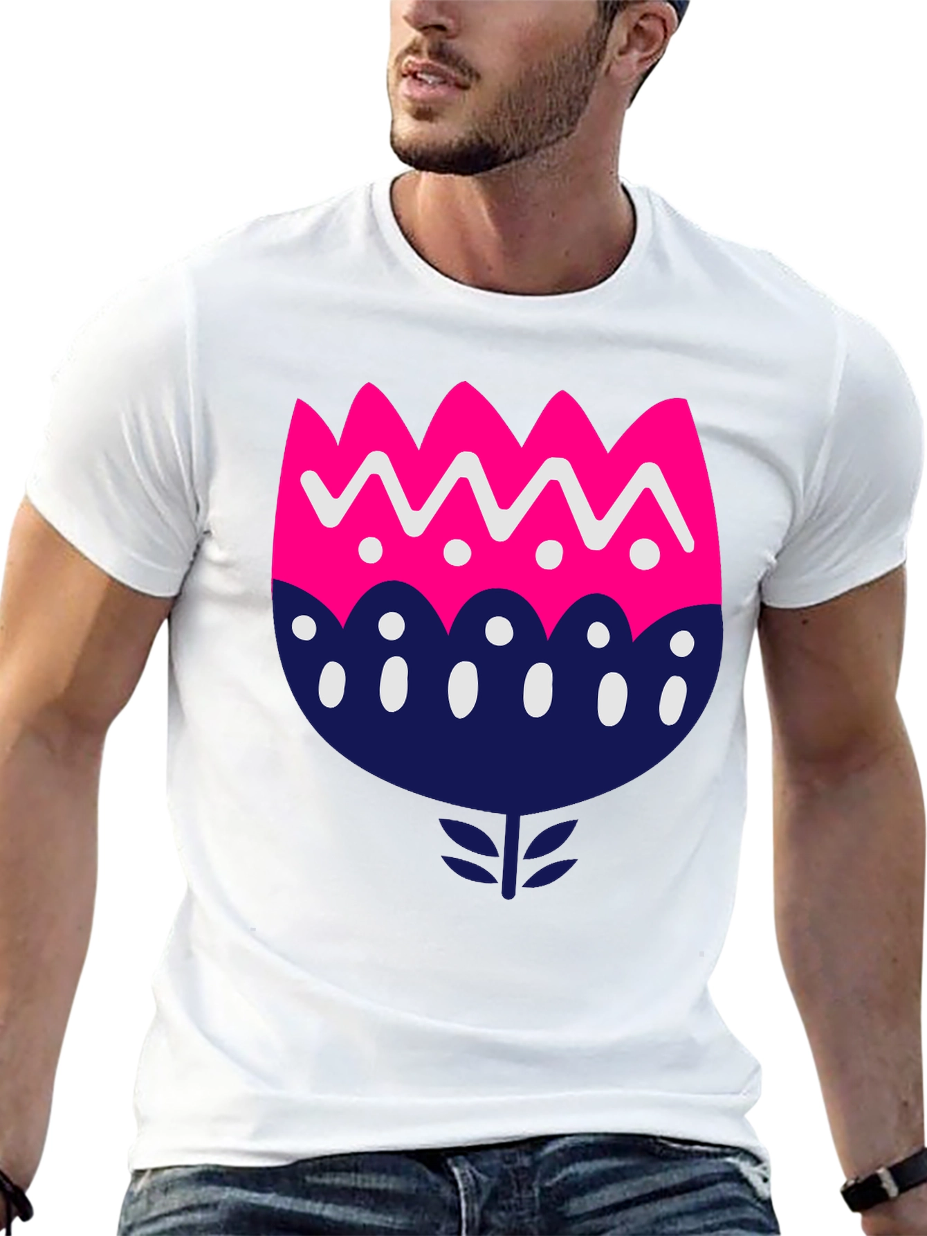 Black Funky Floral Graphic Print Black T-Shirt view 13