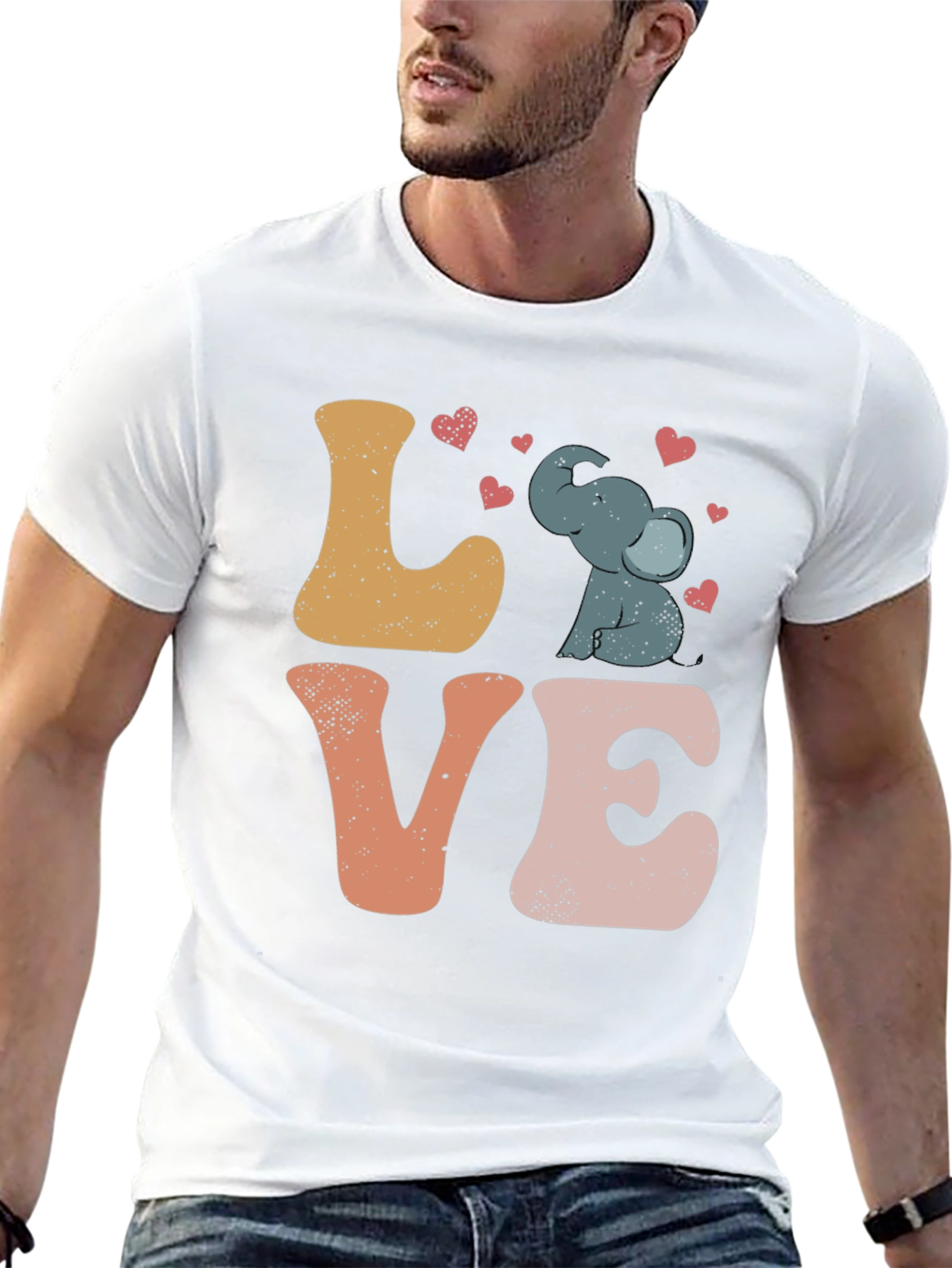 Black Elephant Love Graphic Tee view 13