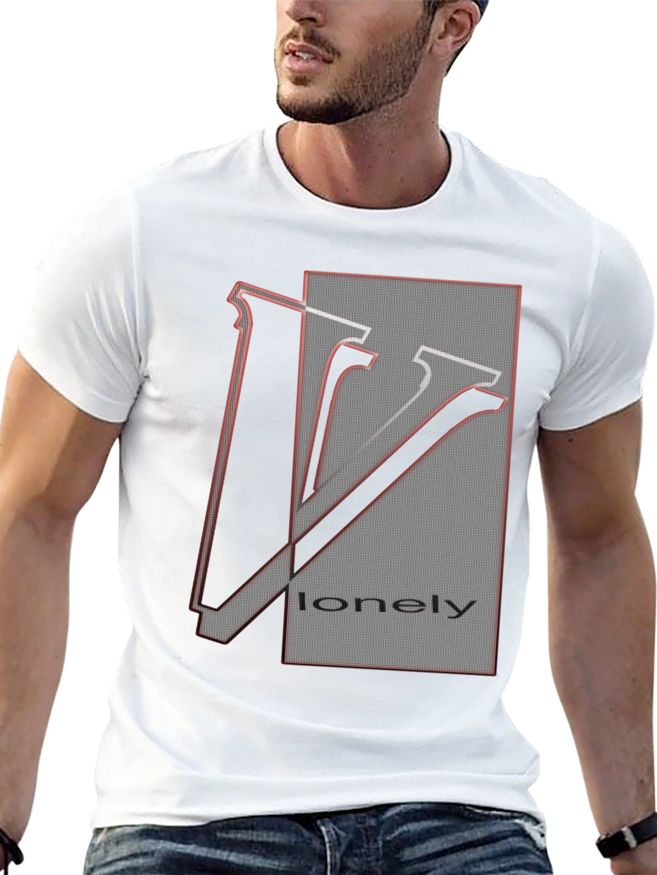 Black Lonely Graphic Tee - Unique Design, Soft Cotton Blend view 13