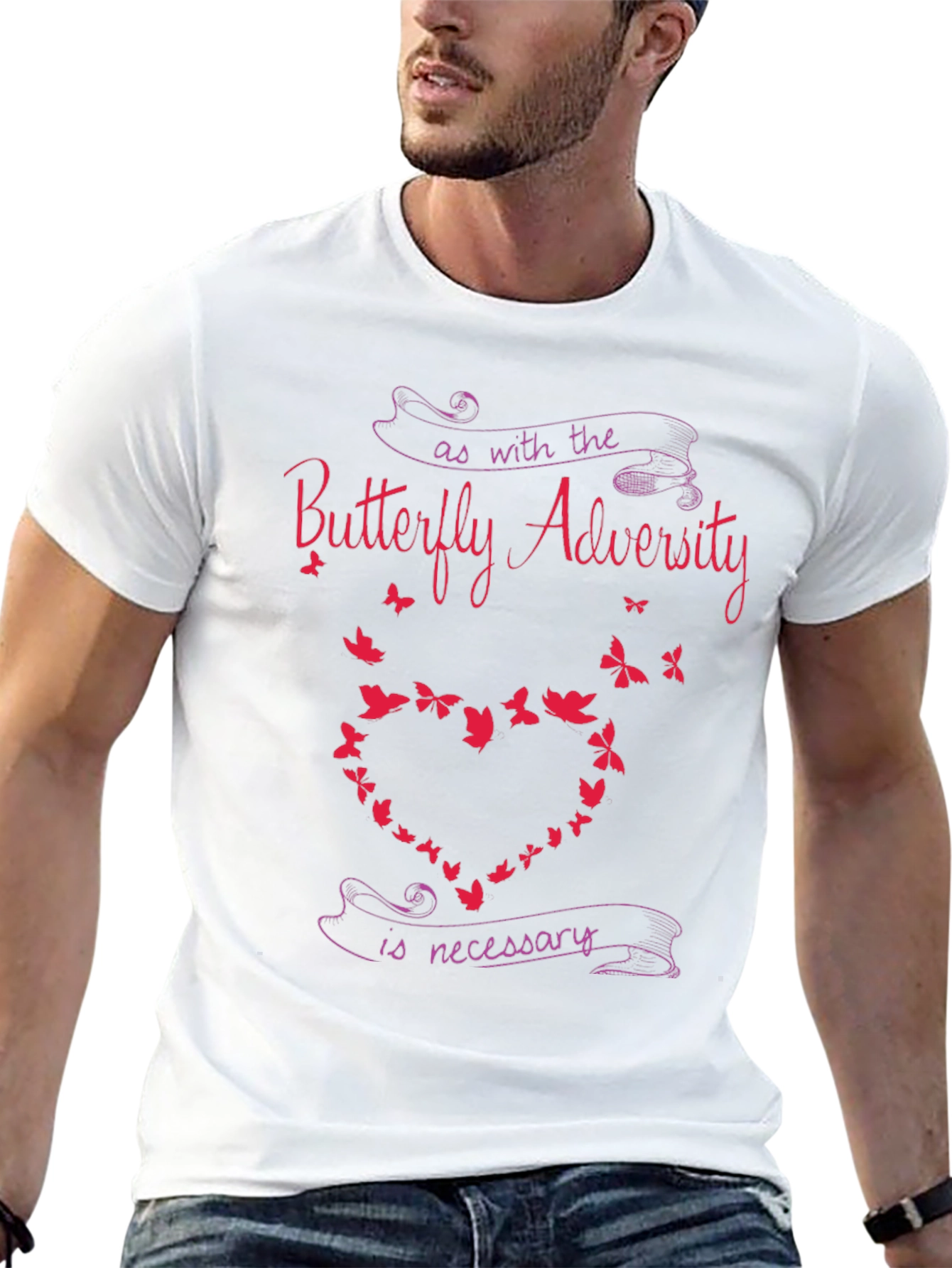 Black Butterfly Adversity Graphic T-Shirt view 13