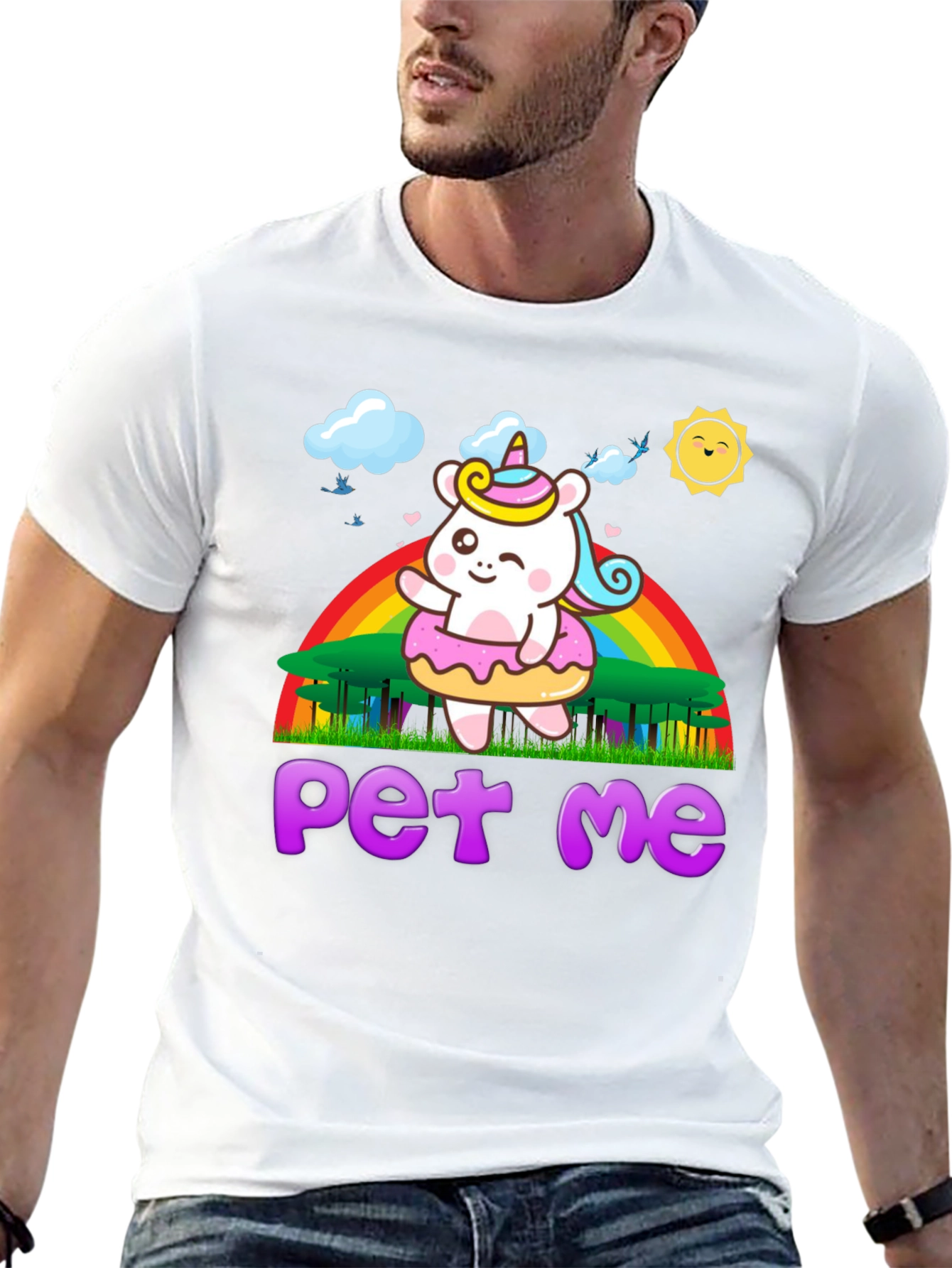Unicorn Donut Graphic Tee - Pet Me - 13