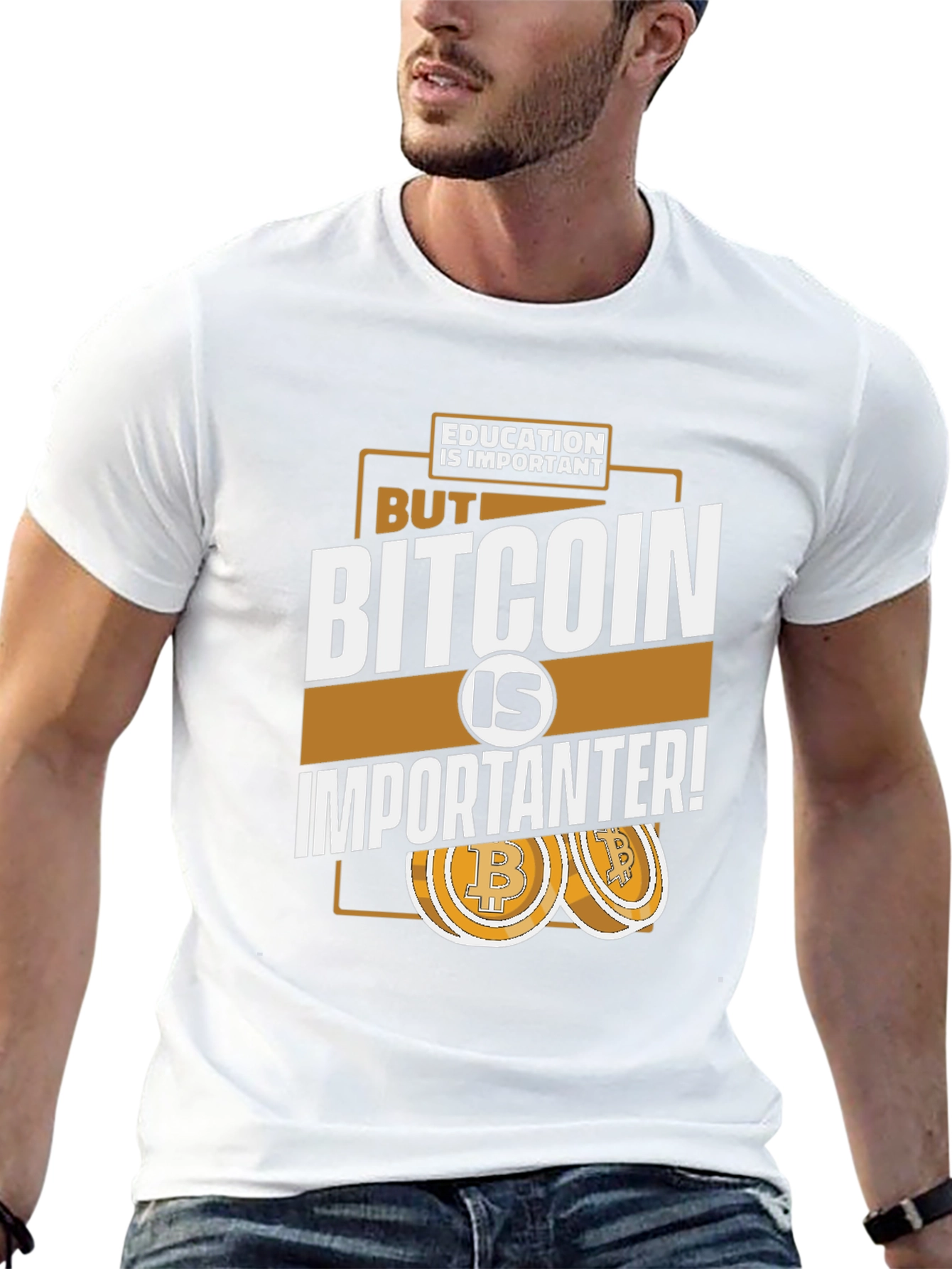 Black Bitcoin is Importanter Graphic T-Shirt view 13