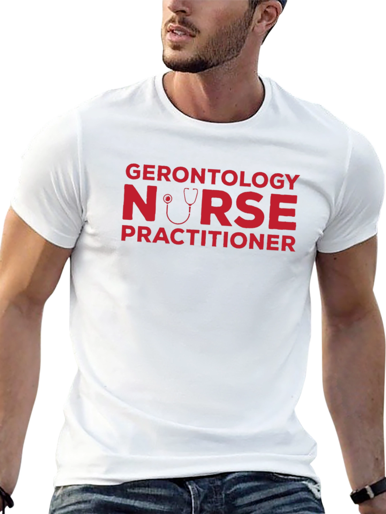 Black Gerontology Nurse Practitioner Black T-Shirt view 13