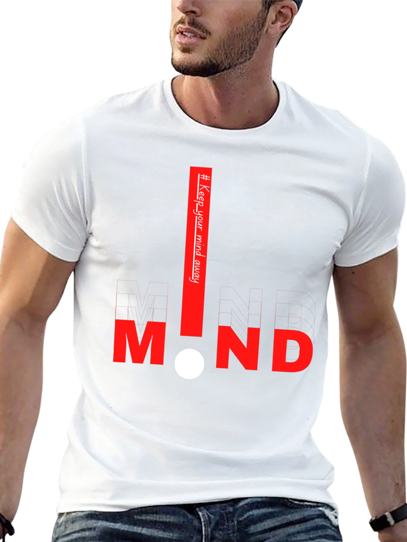Black Keep Your Mind Away Graphic Tee view 13
