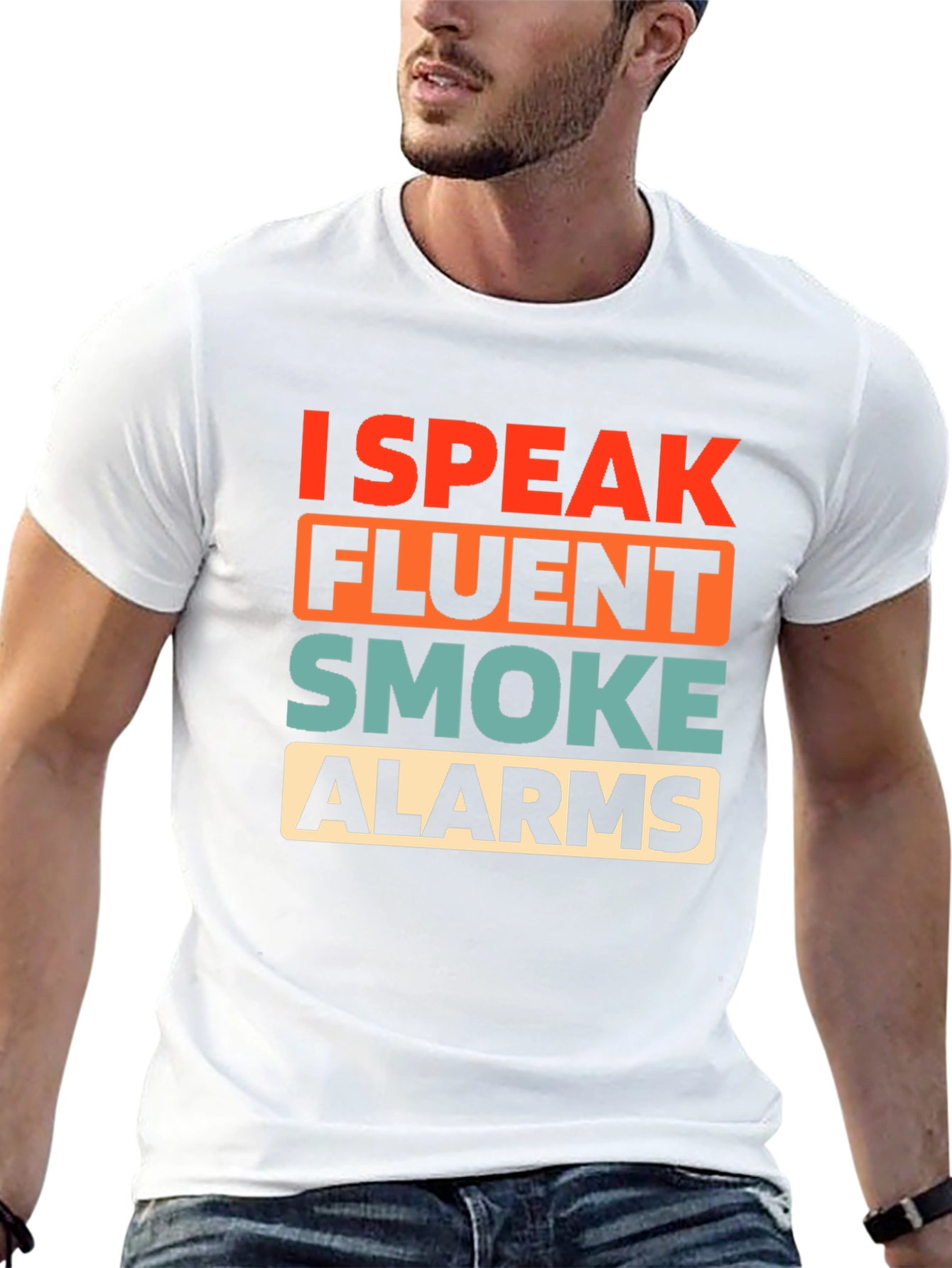 Black I Speak Fluent Smoke Alarms Graphic T-Shirt view 13