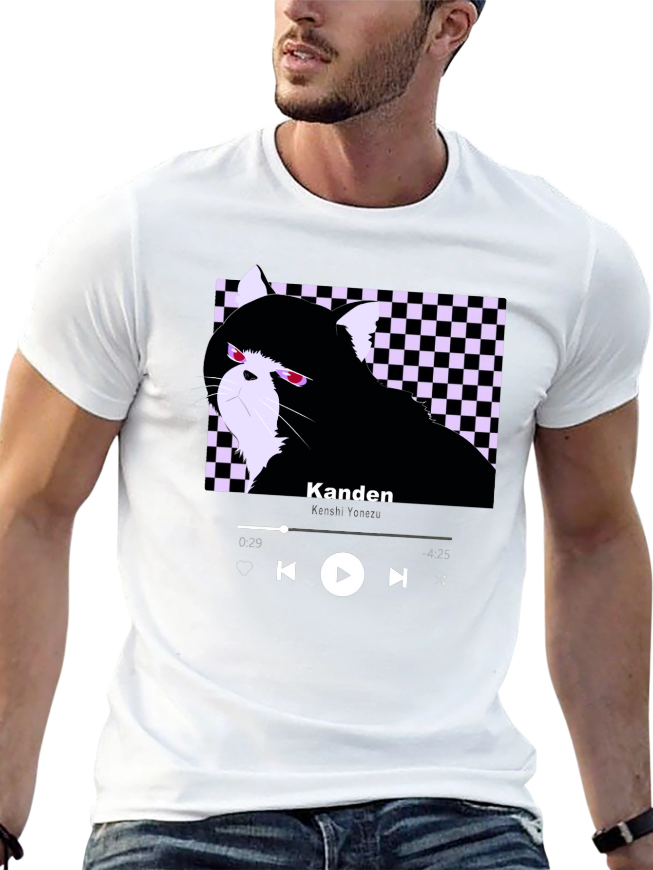Black Kanden Cat T-Shirt - Graphic Tee view 13