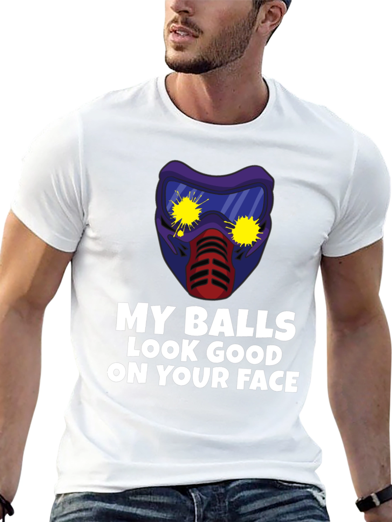 Black My Balls Look Good on Your Face T-Shirt view 13