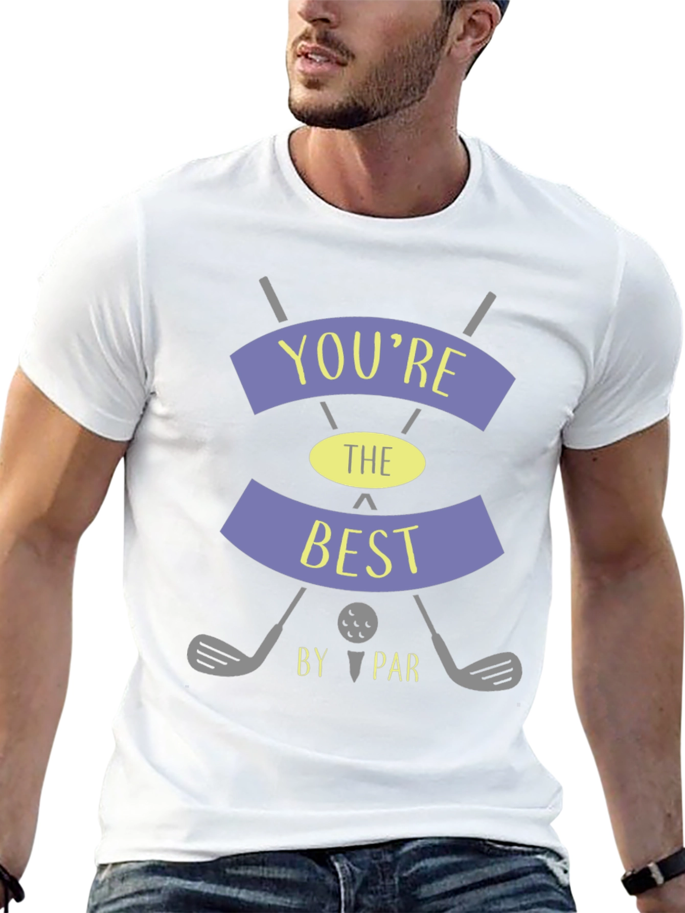 Black You're The Best By Par Golf T-Shirt view 13