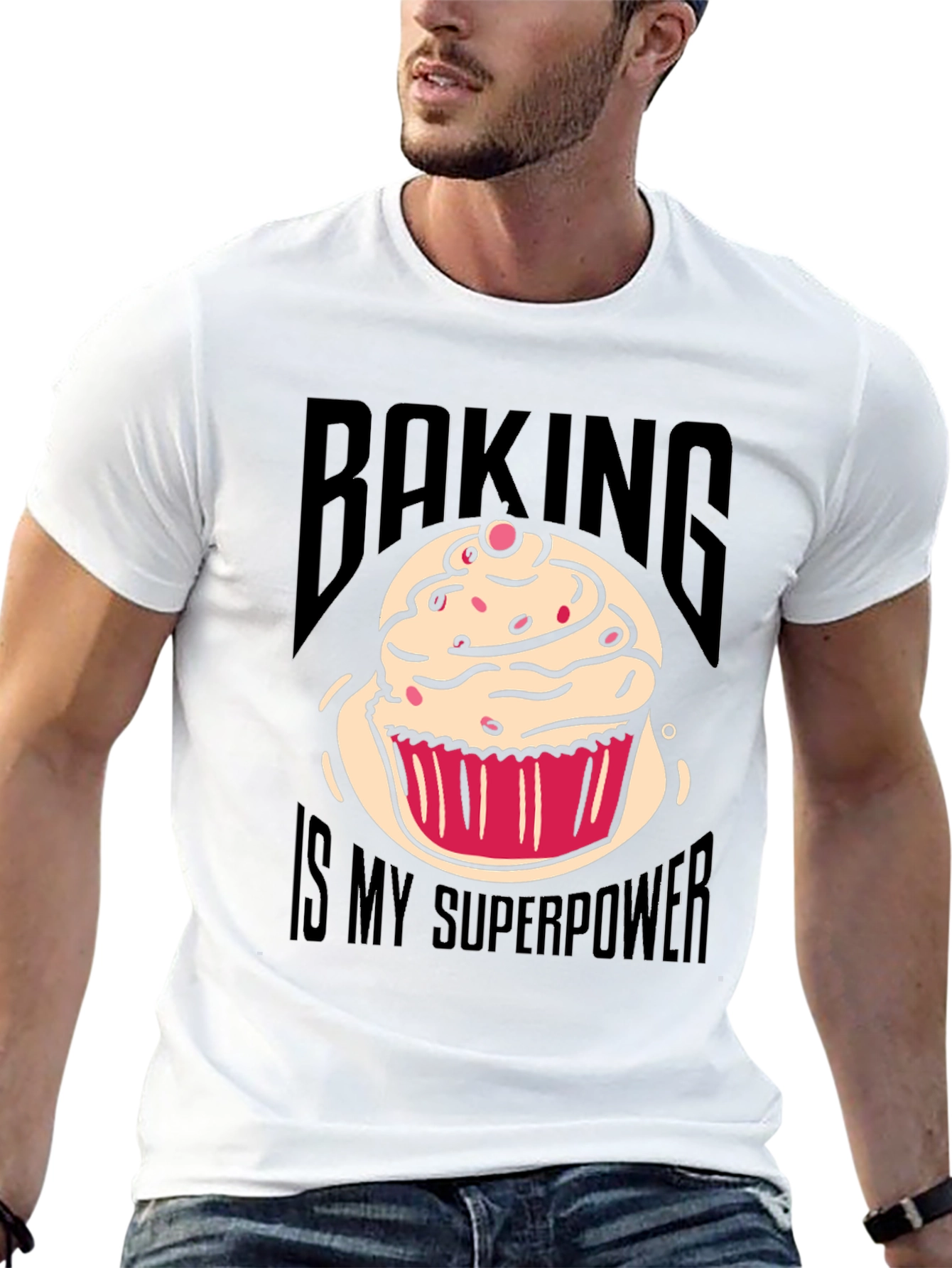 Black Baking is My Superpower Graphic T-Shirt view 13