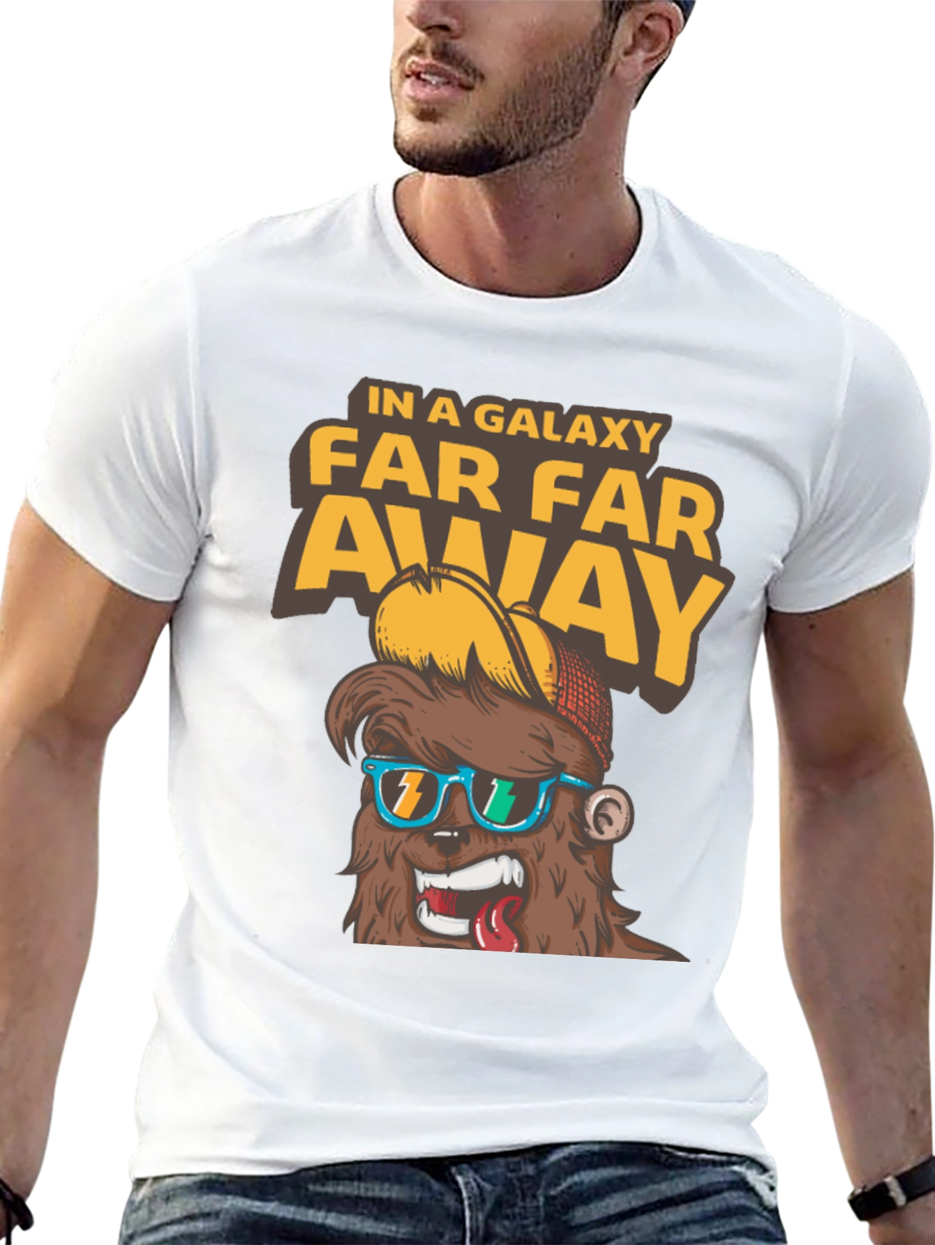 Black Far Far Away Graphic T-Shirt - Men's Black Tee view 13