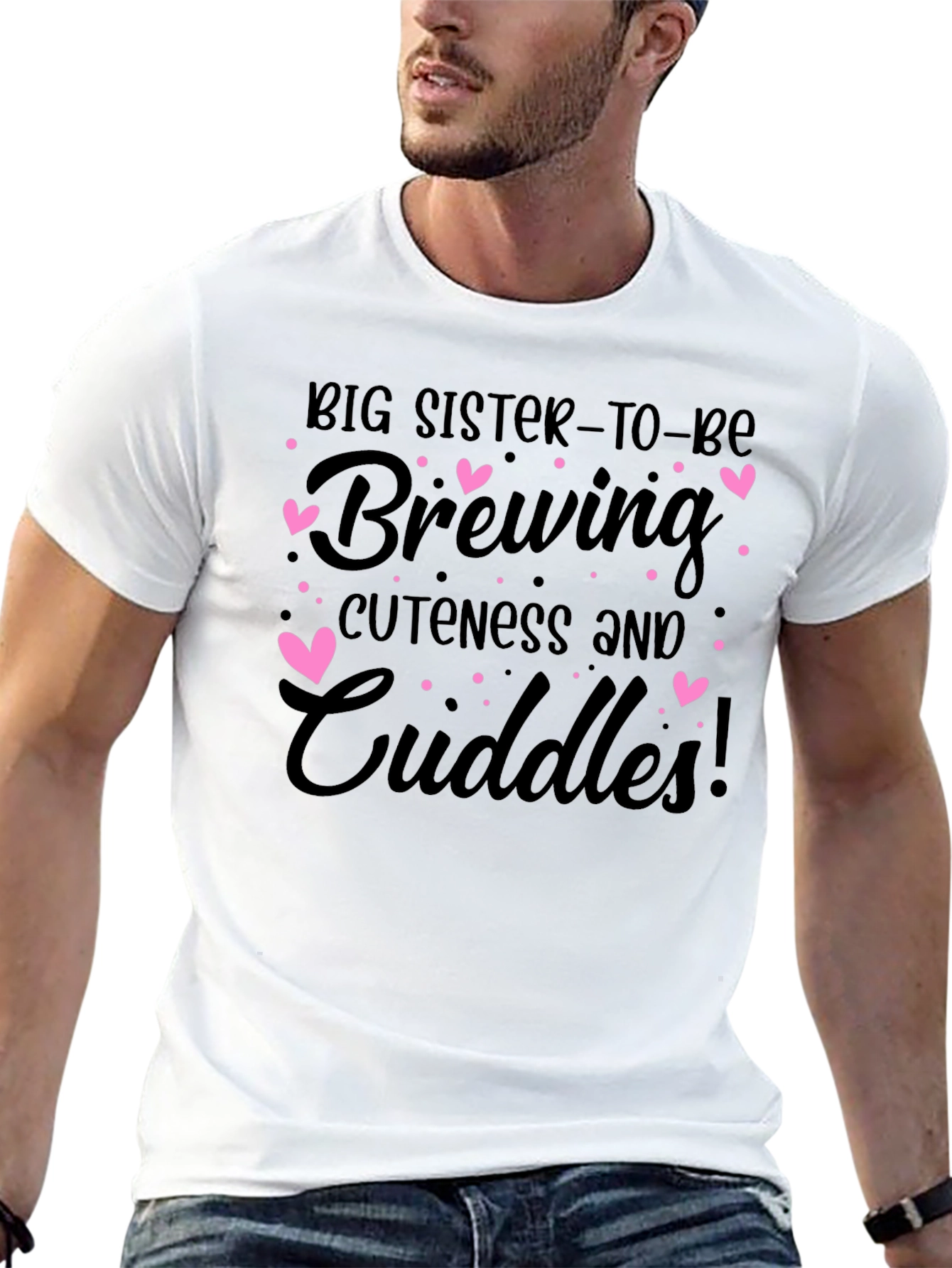 Black Big Sister To Be Brewing T-Shirt view 13