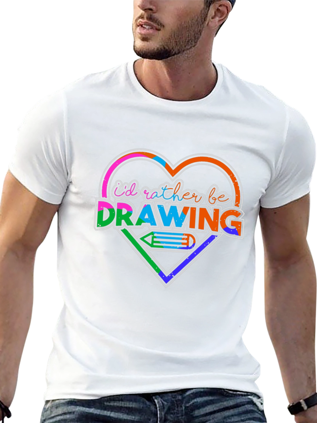 I'd Rather Be Drawing T-Shirt - Artistic Graphic Tee - 13
