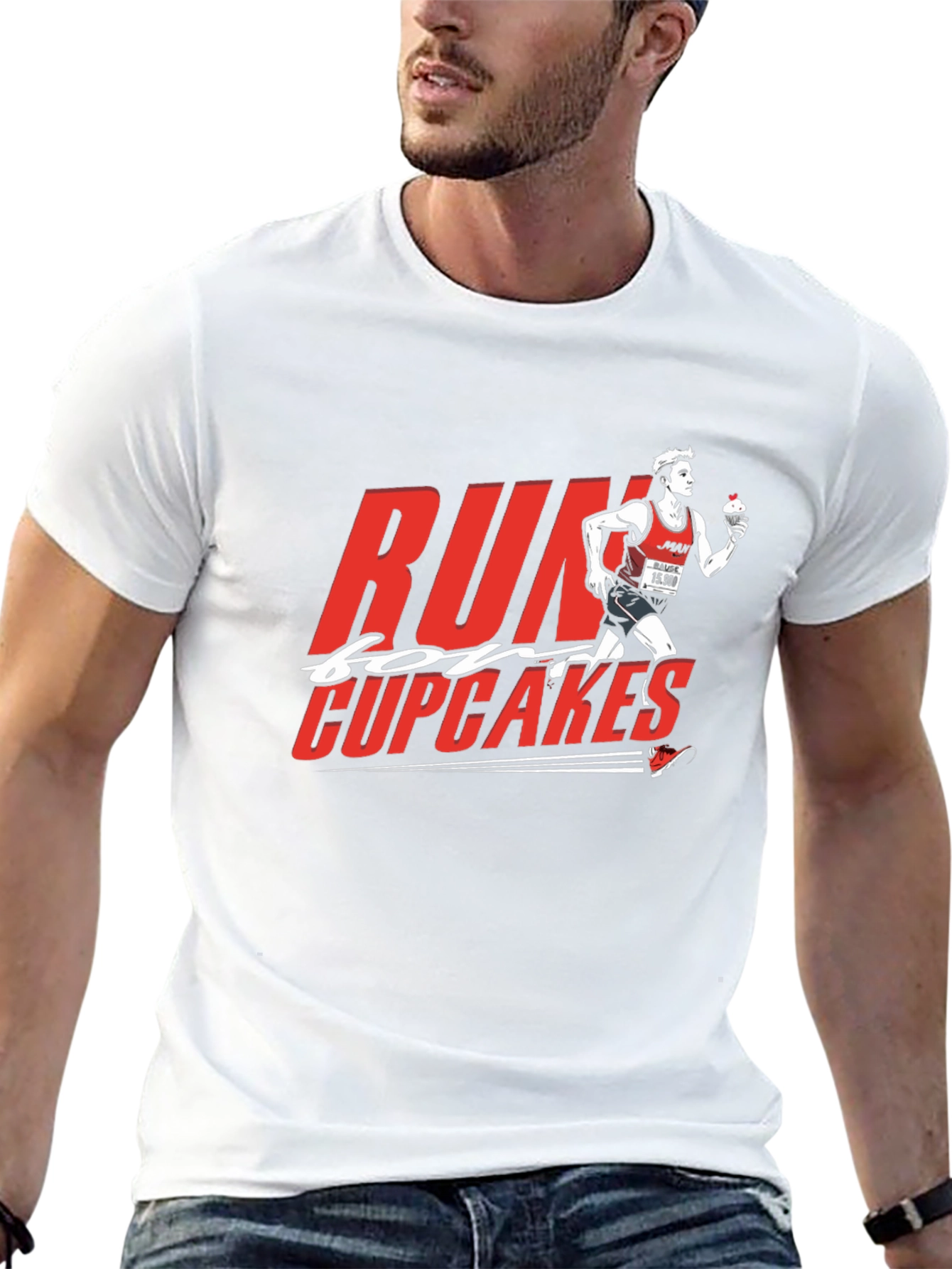 Black Run for Cupcakes Graphic Tee - Black Cotton view 13