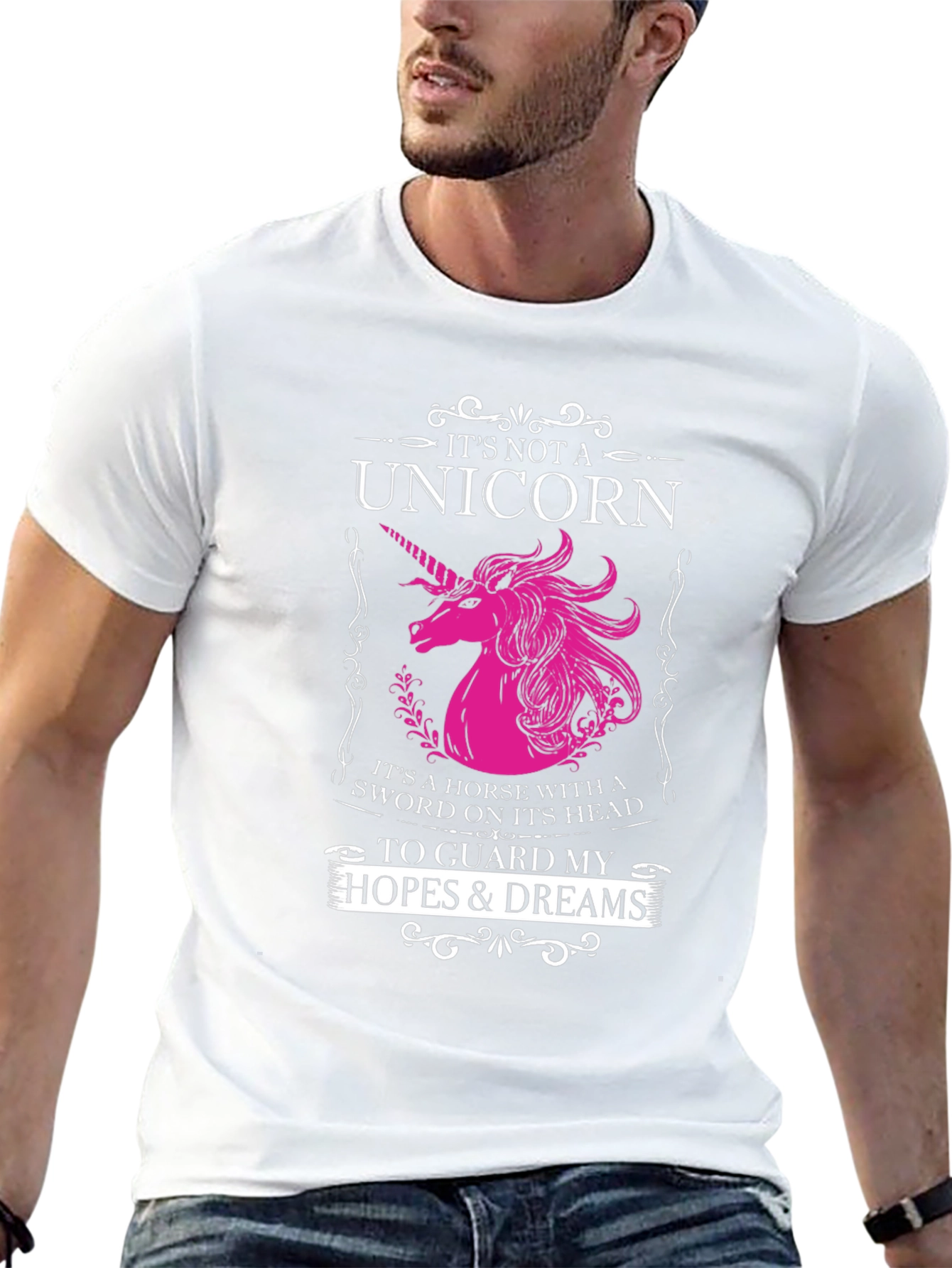 Black Unicorn Sword Guard T-Shirt - Hopes & Dreams view 13