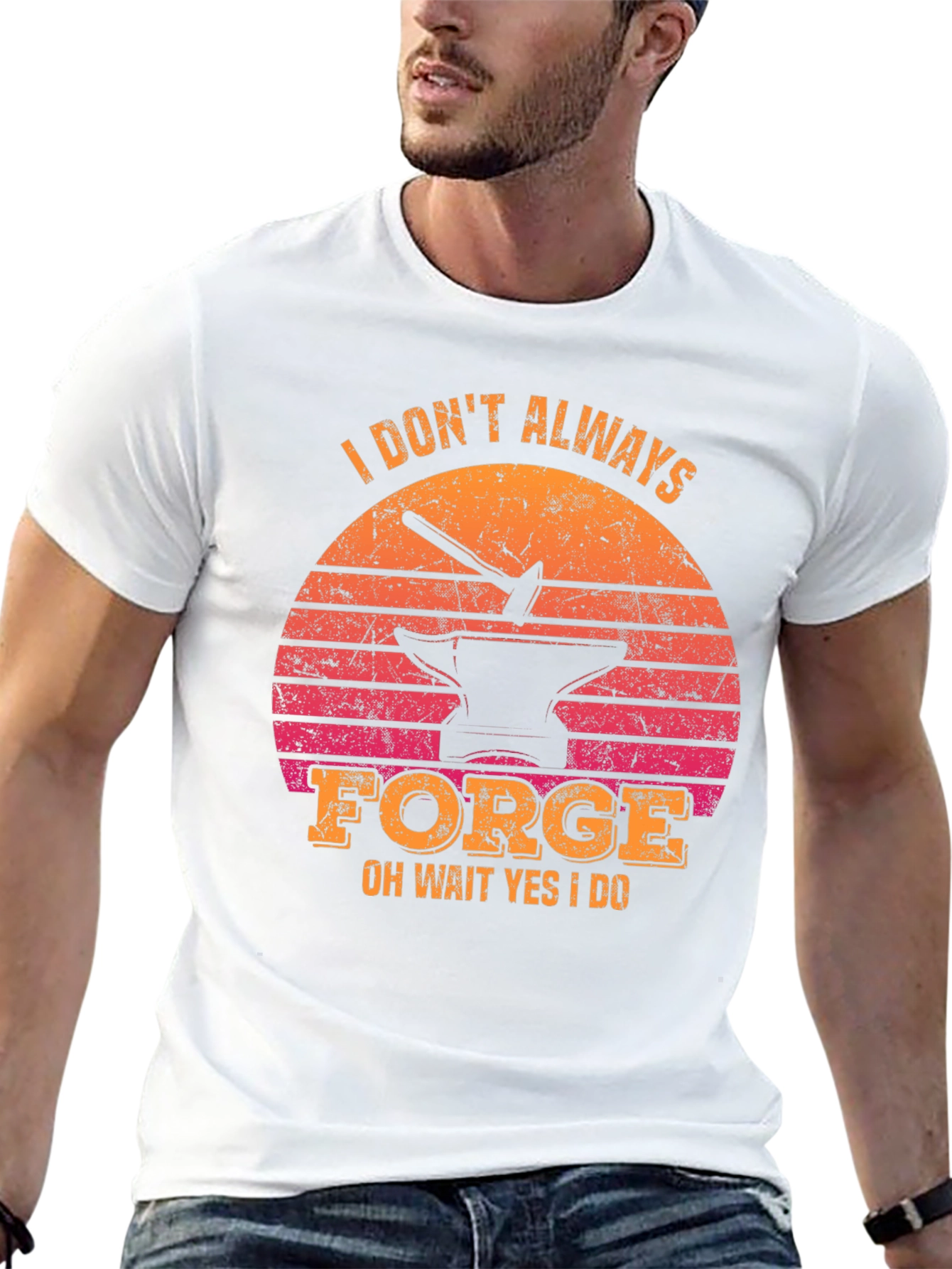 Black Funny Blacksmith T-Shirt - "I Don't Always Forge" view 13
