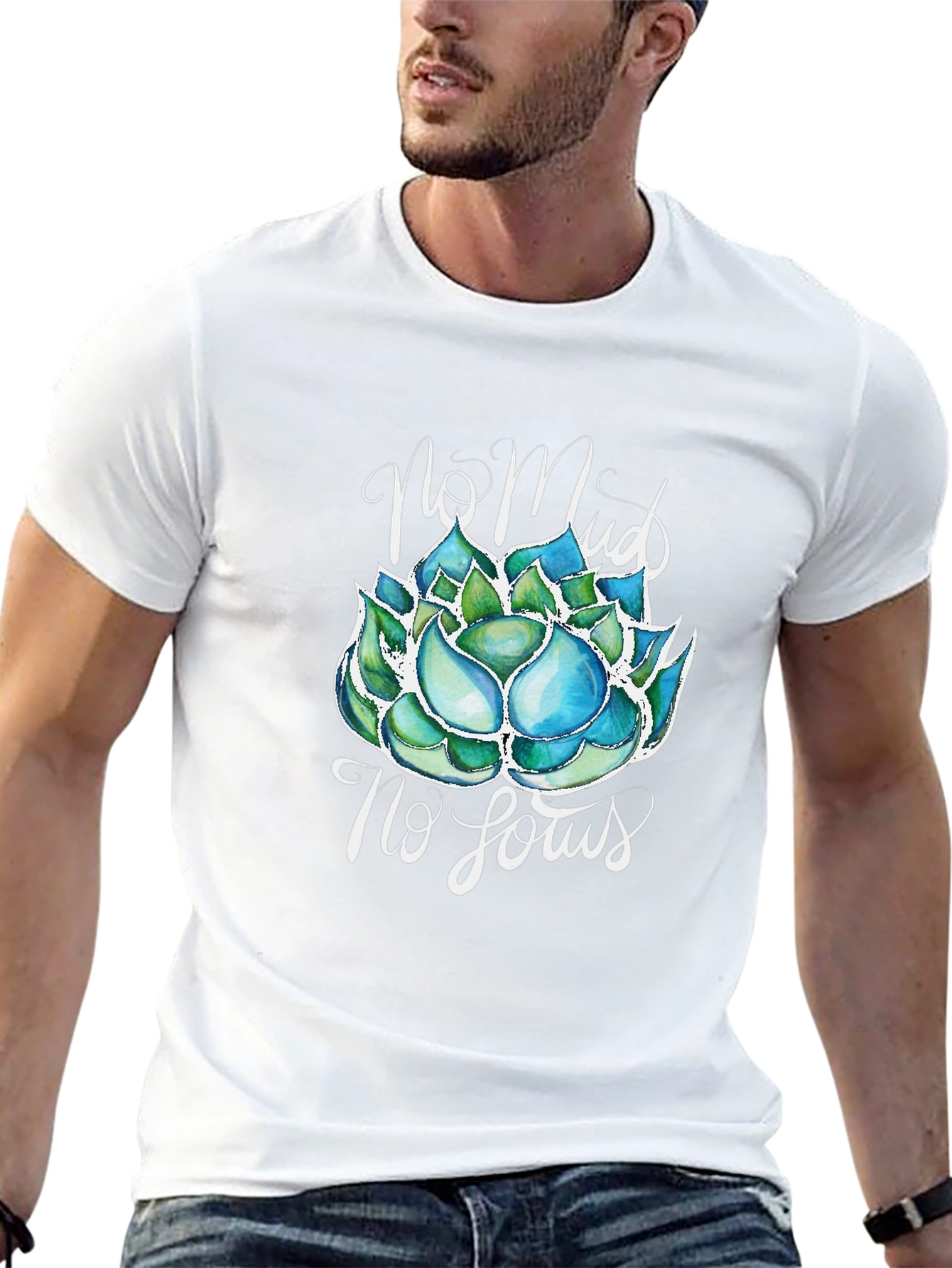 No Mud, No Lotus T-Shirt - Zen Garden Tee - 13