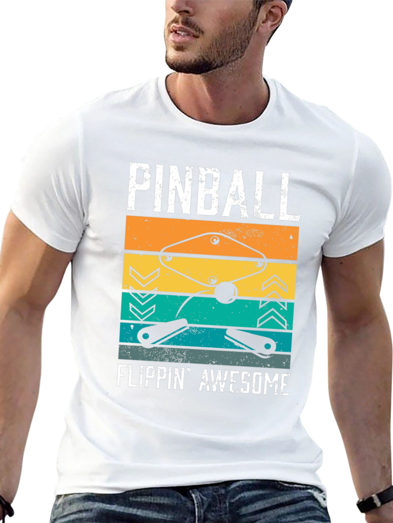 Black Pinball Flippin' Awesome Graphic Tee view 13
