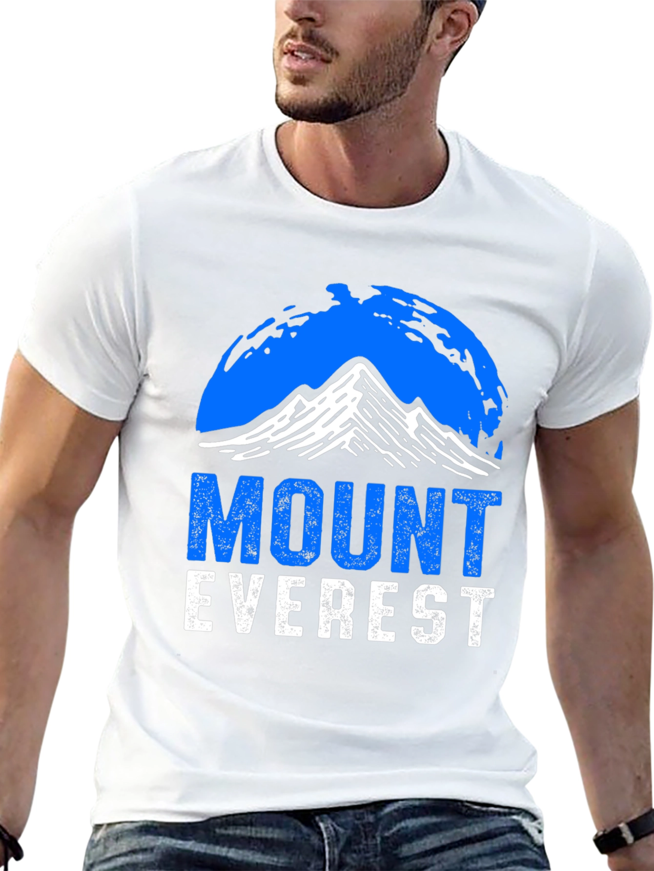 Black Mount Everest Graphic Tee - Black Cotton Casual Shirt view 13