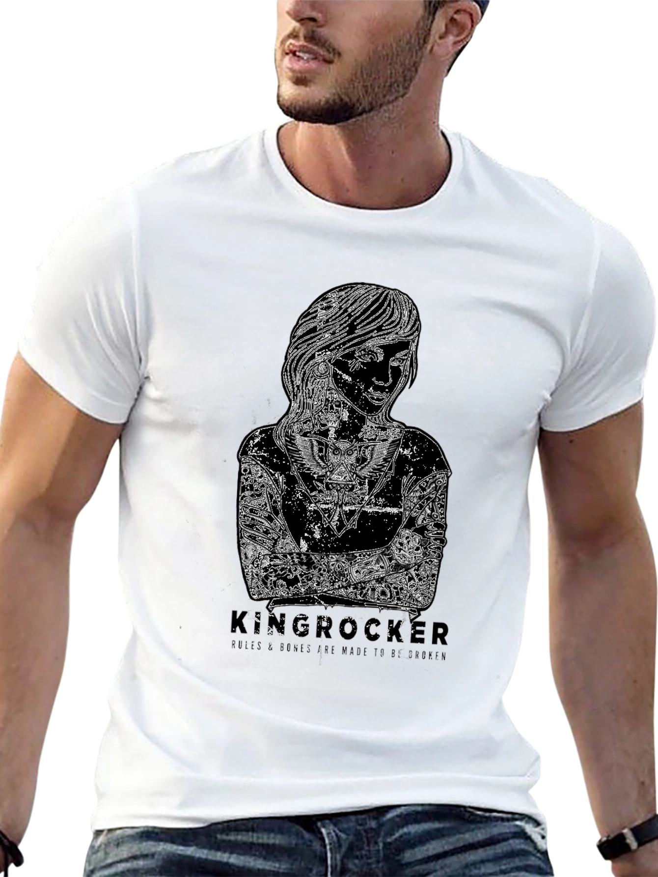 Black Kinserocker Graphic Print Black T-Shirt view 13