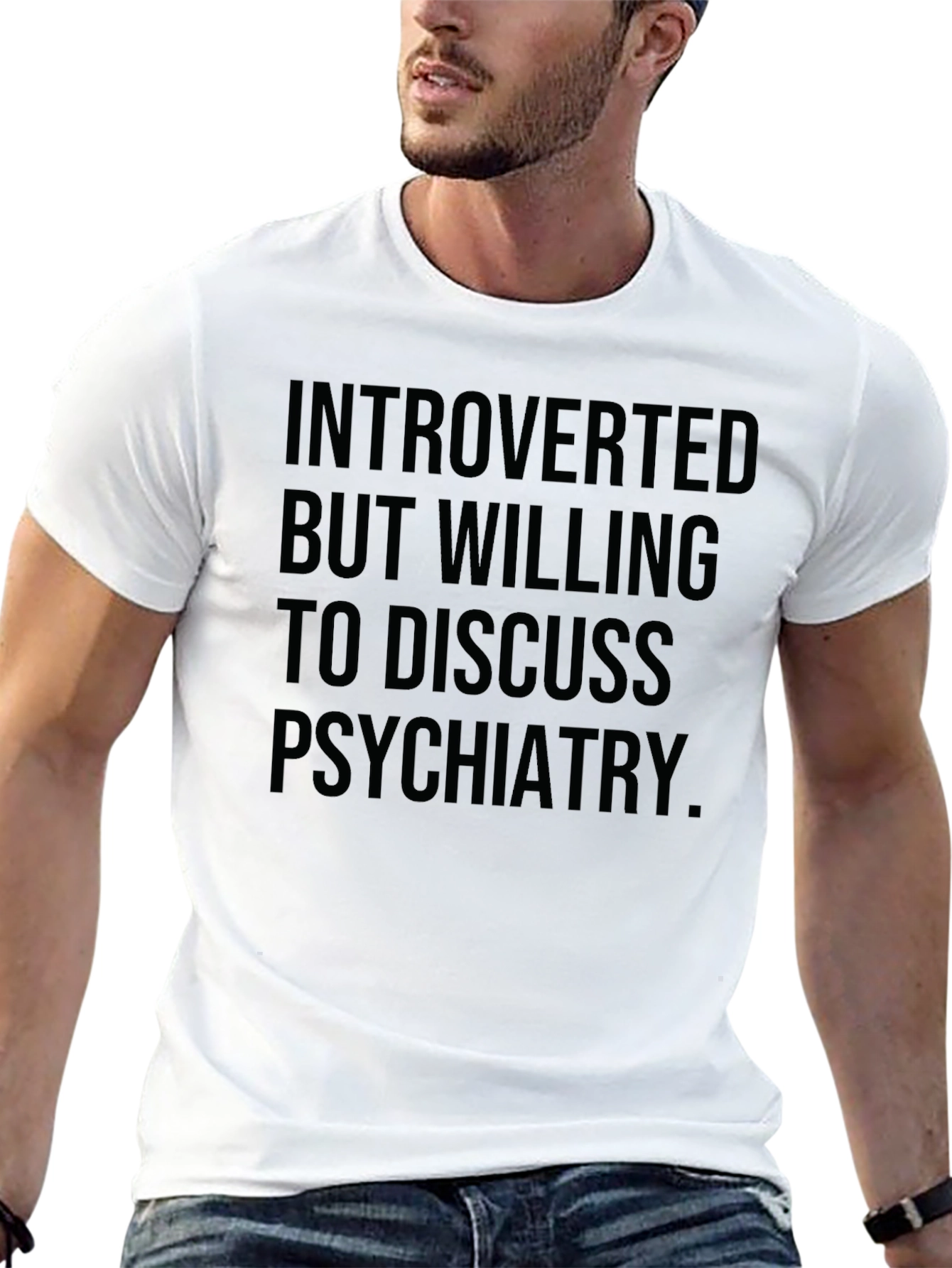 Black Introverted Psychiatry T-Shirt view 13