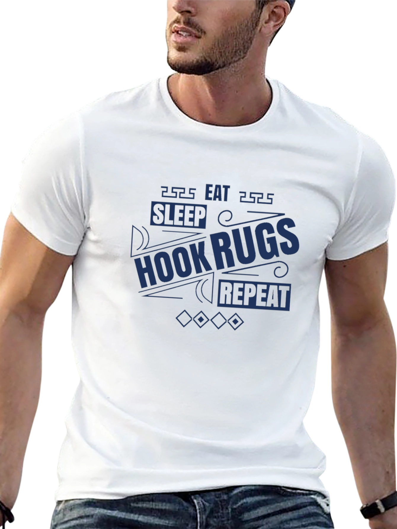 Black Hook Rugs T-Shirt: Sleep, Eat, Repeat! view 13