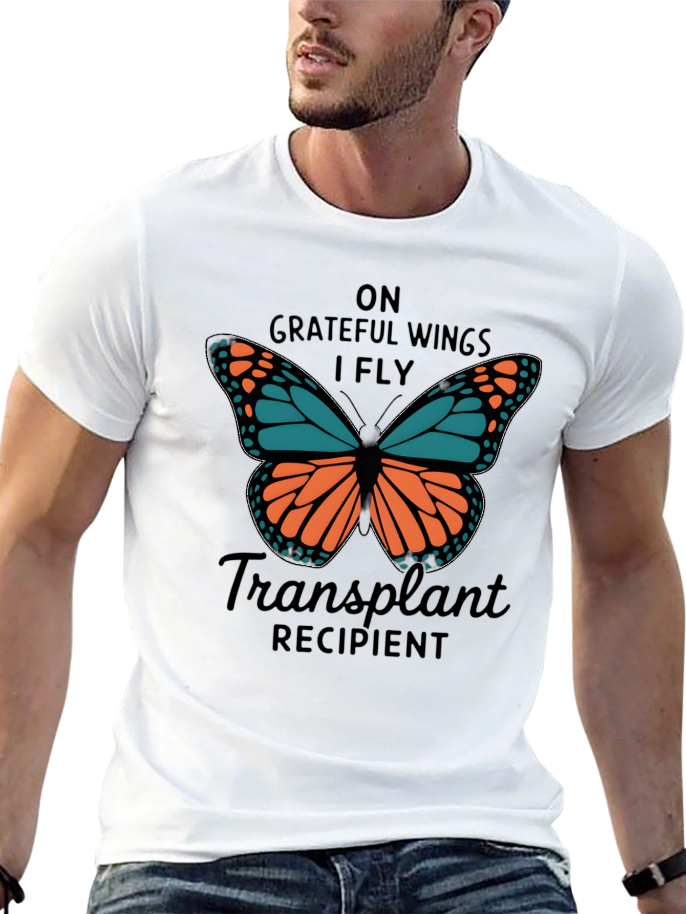 Grateful Wings Transplant Recipient T-Shirt - 13