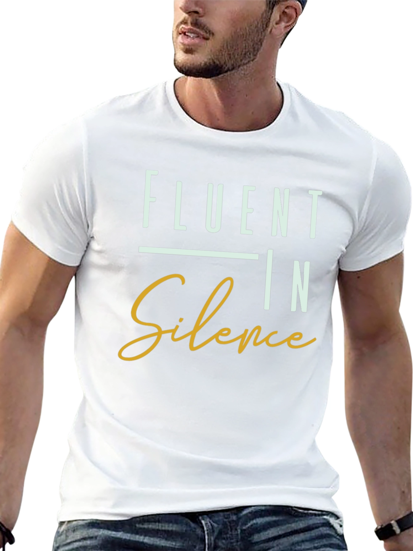 Black Fluent In Silence Graphic T-Shirt - Black view 13