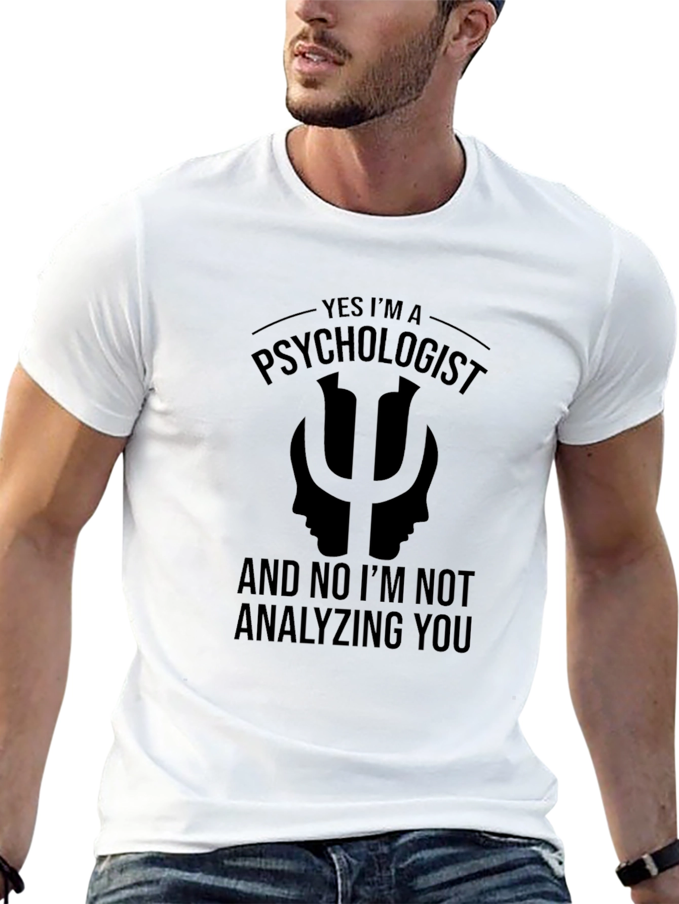 Black Psychologist Humor T-Shirt - Analyzing You? Nope! view 13