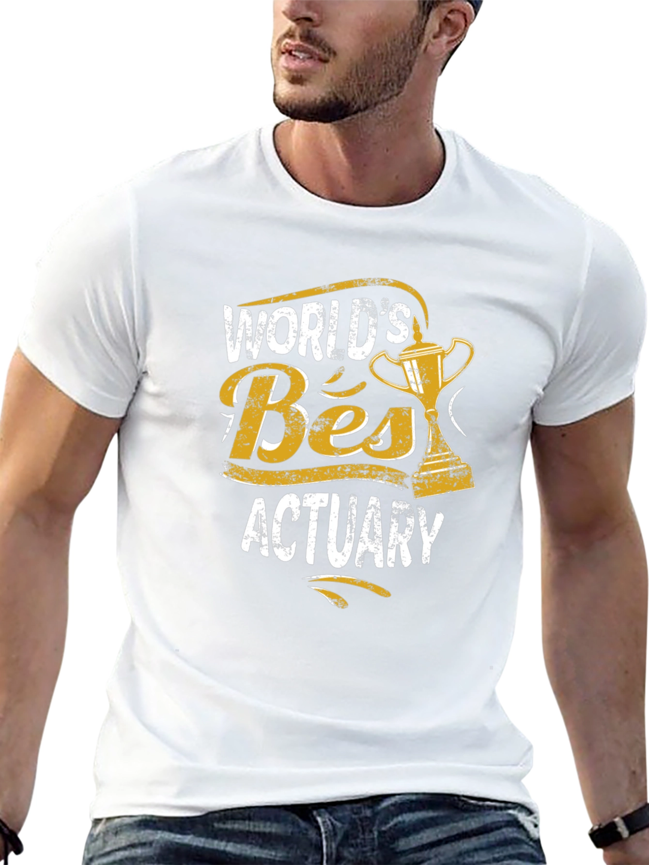 Black World's Best Actuary Graphic Tee - Black view 13