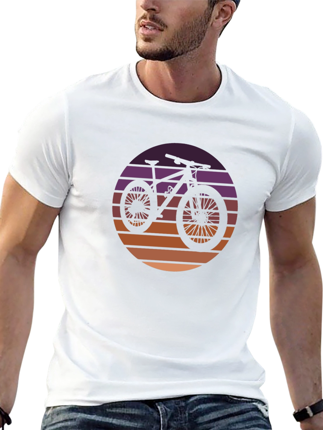 Black Sunset Bike Graphic Tee - Stylish Casual Wear view 13
