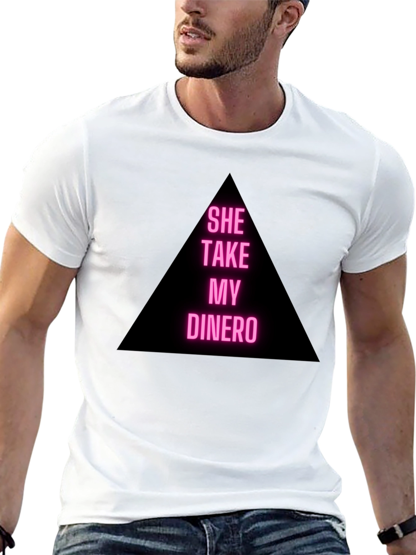 Black She Take My Dinero Black T-Shirt view 13