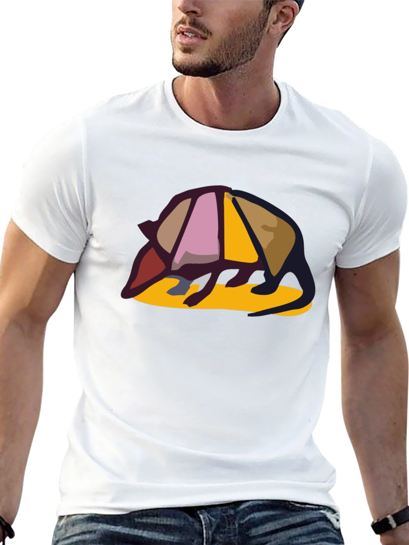 Black Armadillo Graphic Tee - Unique Design, Casual Style view 13