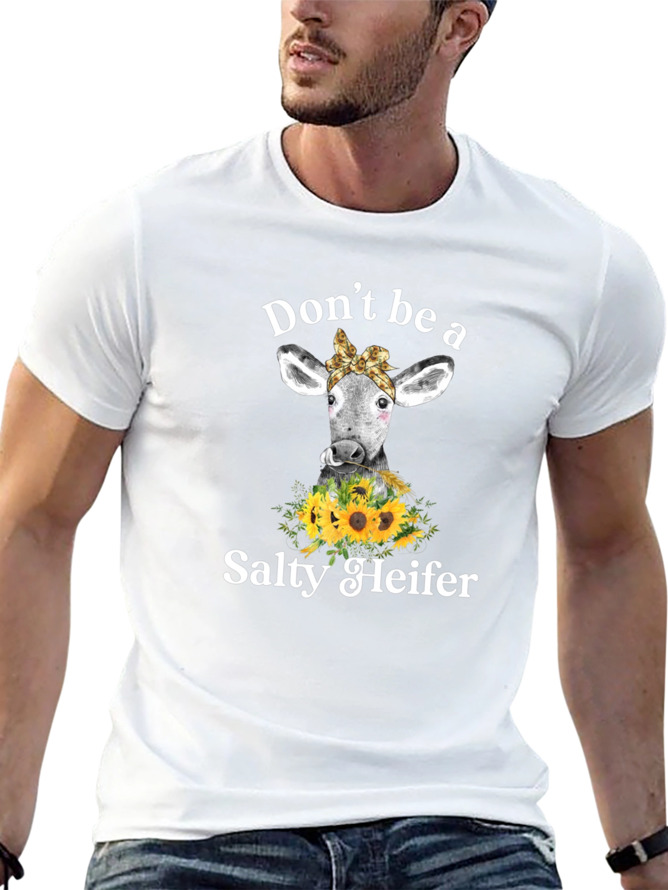 Black Don't Be a Salty Heifer Graphic Tee view 13
