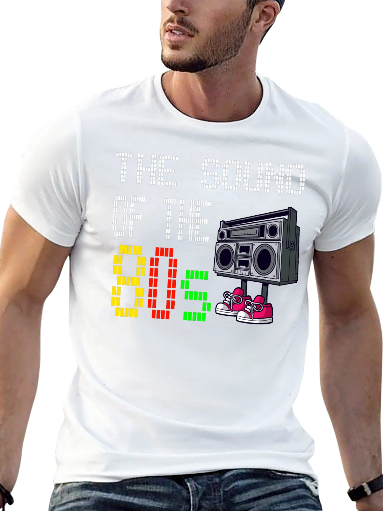 Black Retro 80s Sound T-Shirt view 13