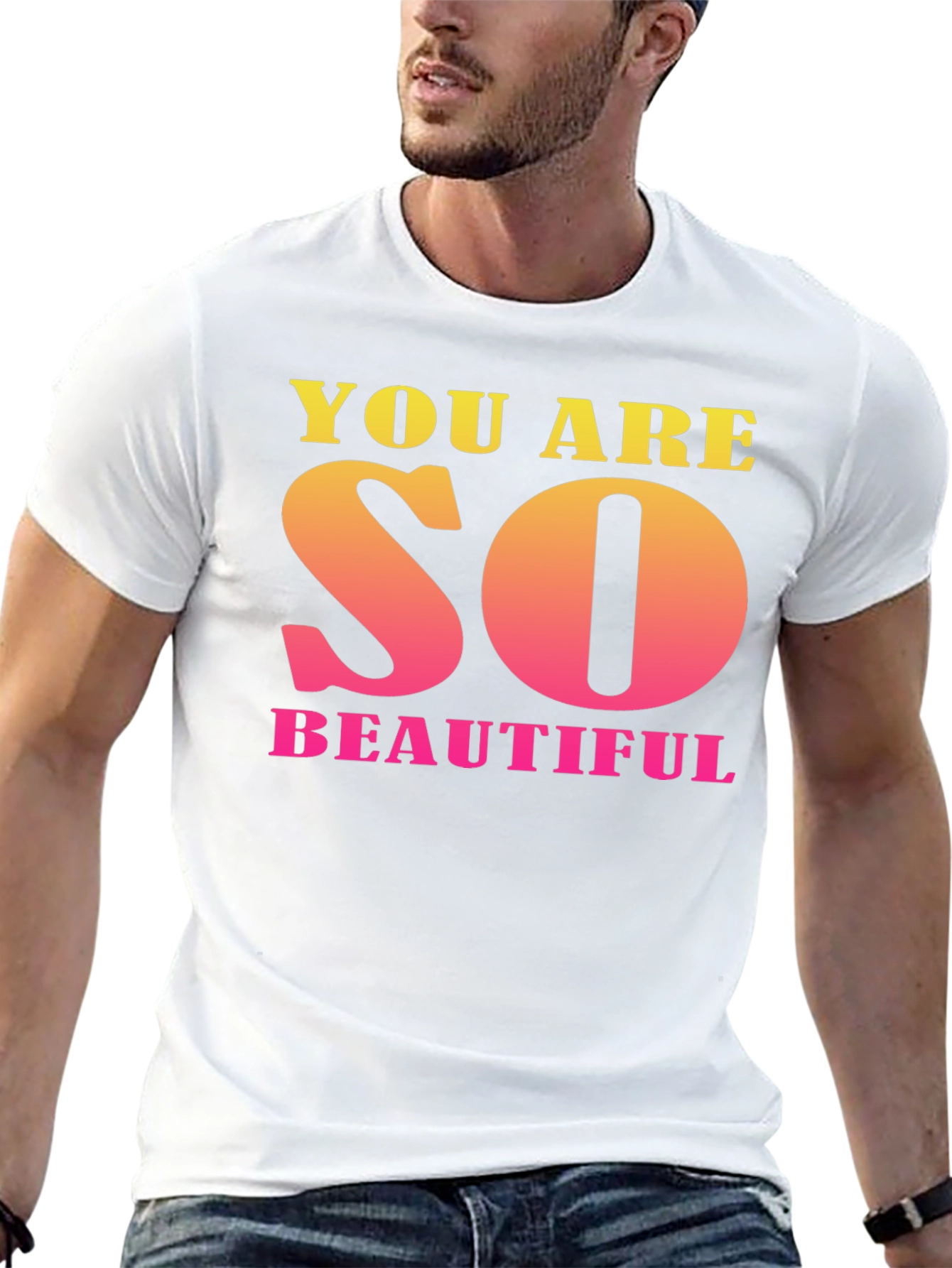 Black You Are So Beautiful Graphic Tee view 13