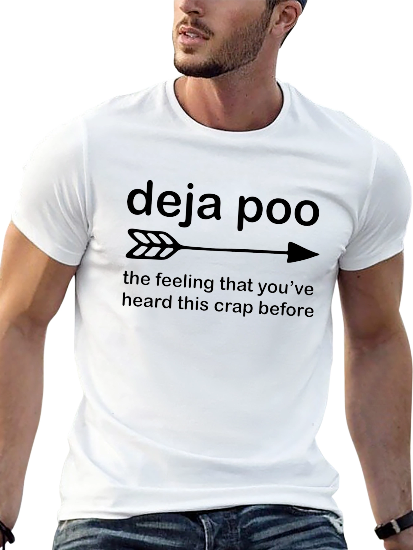 Black Deja Poo T-Shirt - Funny Humor Graphic Tee view 13