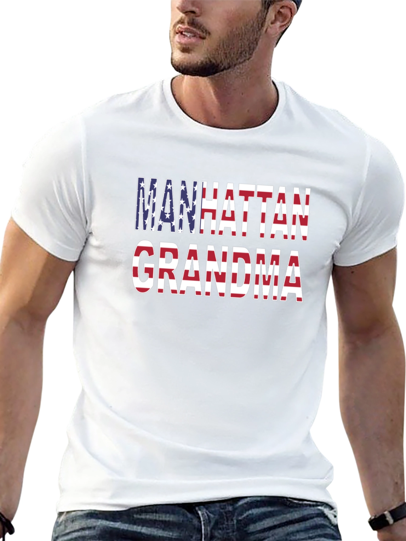 Black Manhattan Grandma Patriotic T-Shirt view 13