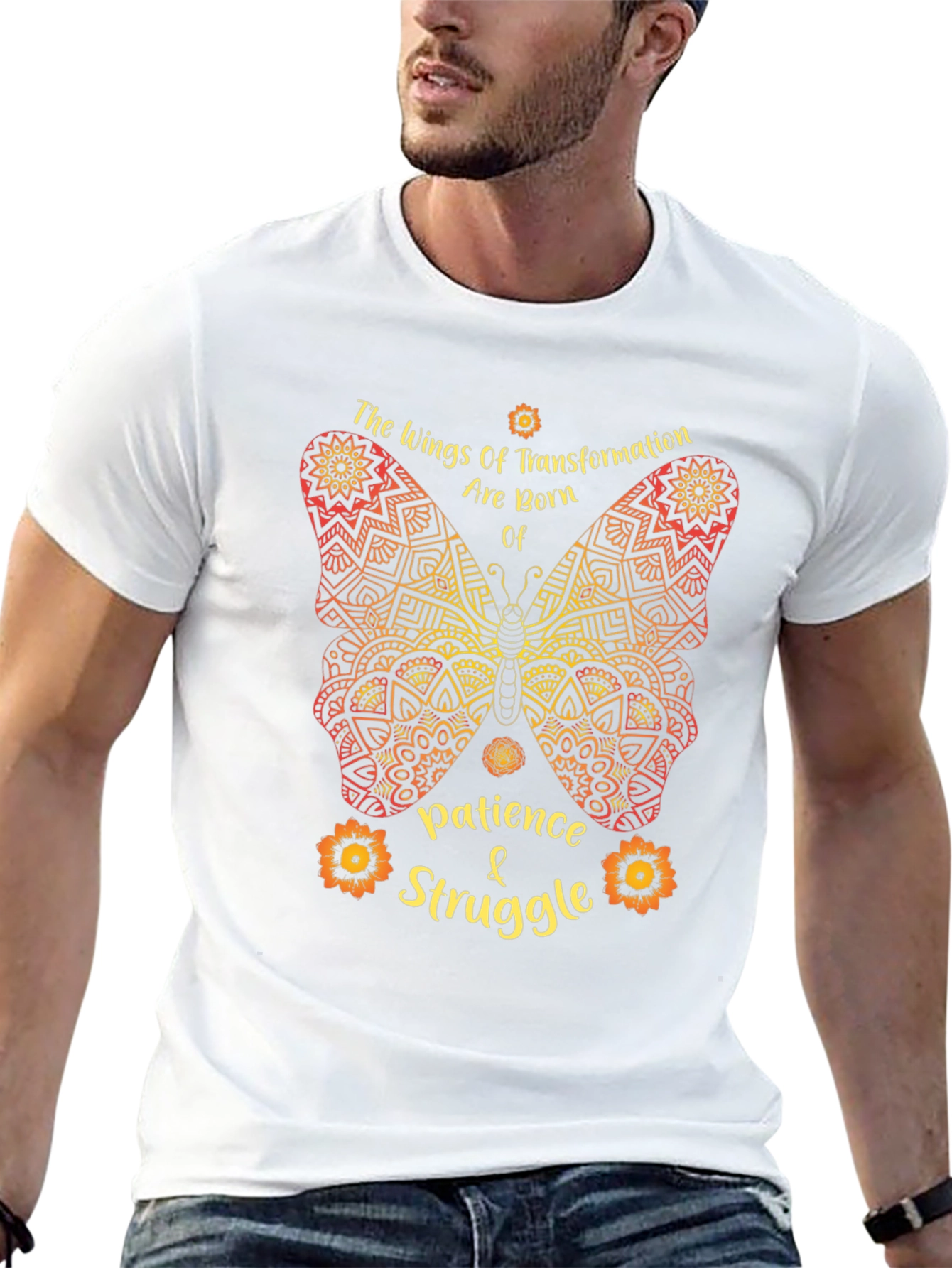 Black Butterfly Transformation T-Shirt - Patience & Struggle view 13
