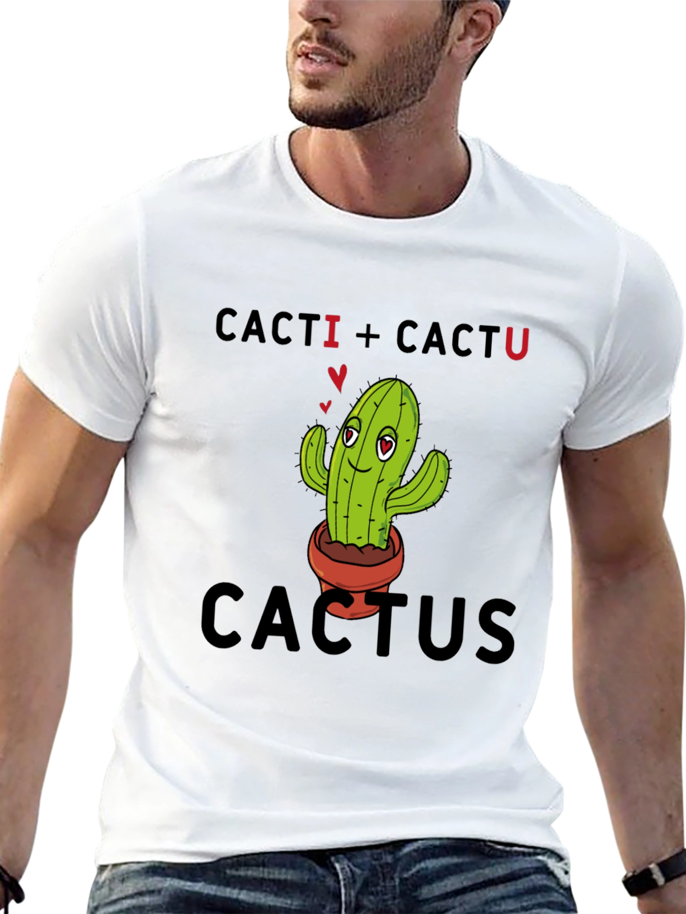 Black Cacti + Cactu Cactus T-Shirt view 13
