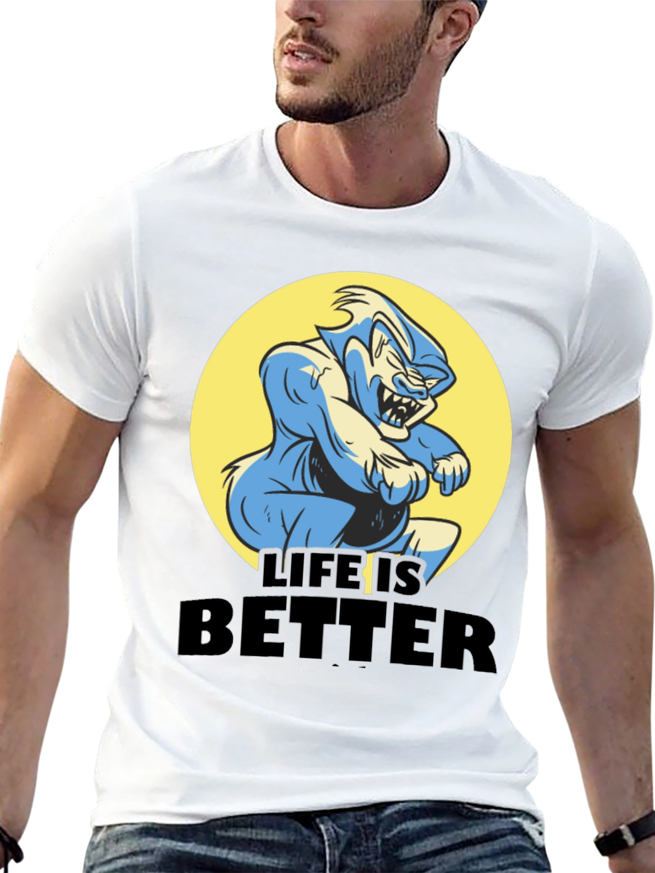 Black Life is Better Cartoon Graphic Tee view 13