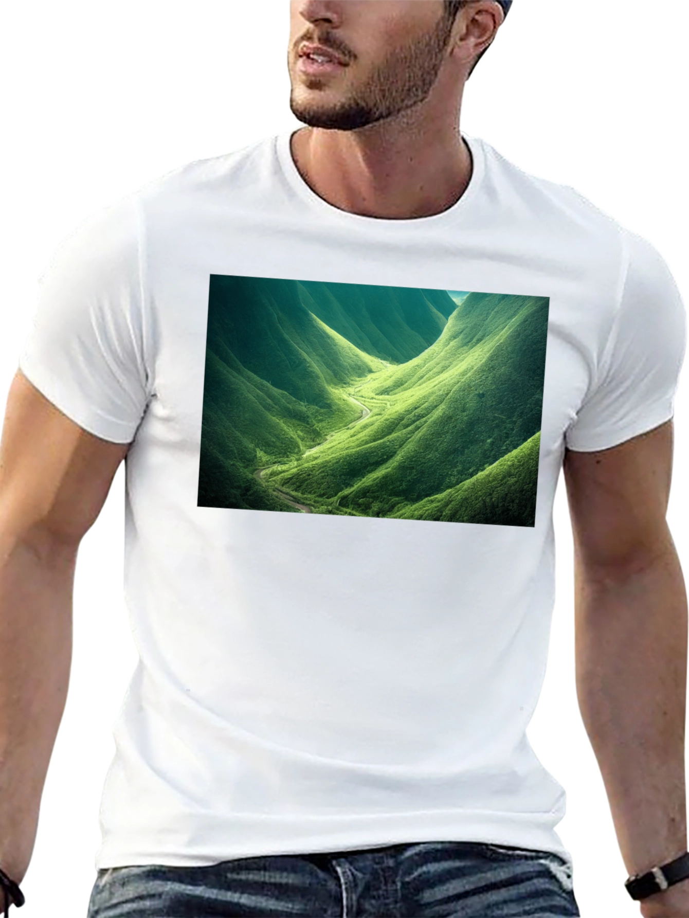 Black Nature Valley Graphic Tee - Black Cotton Comfort view 13