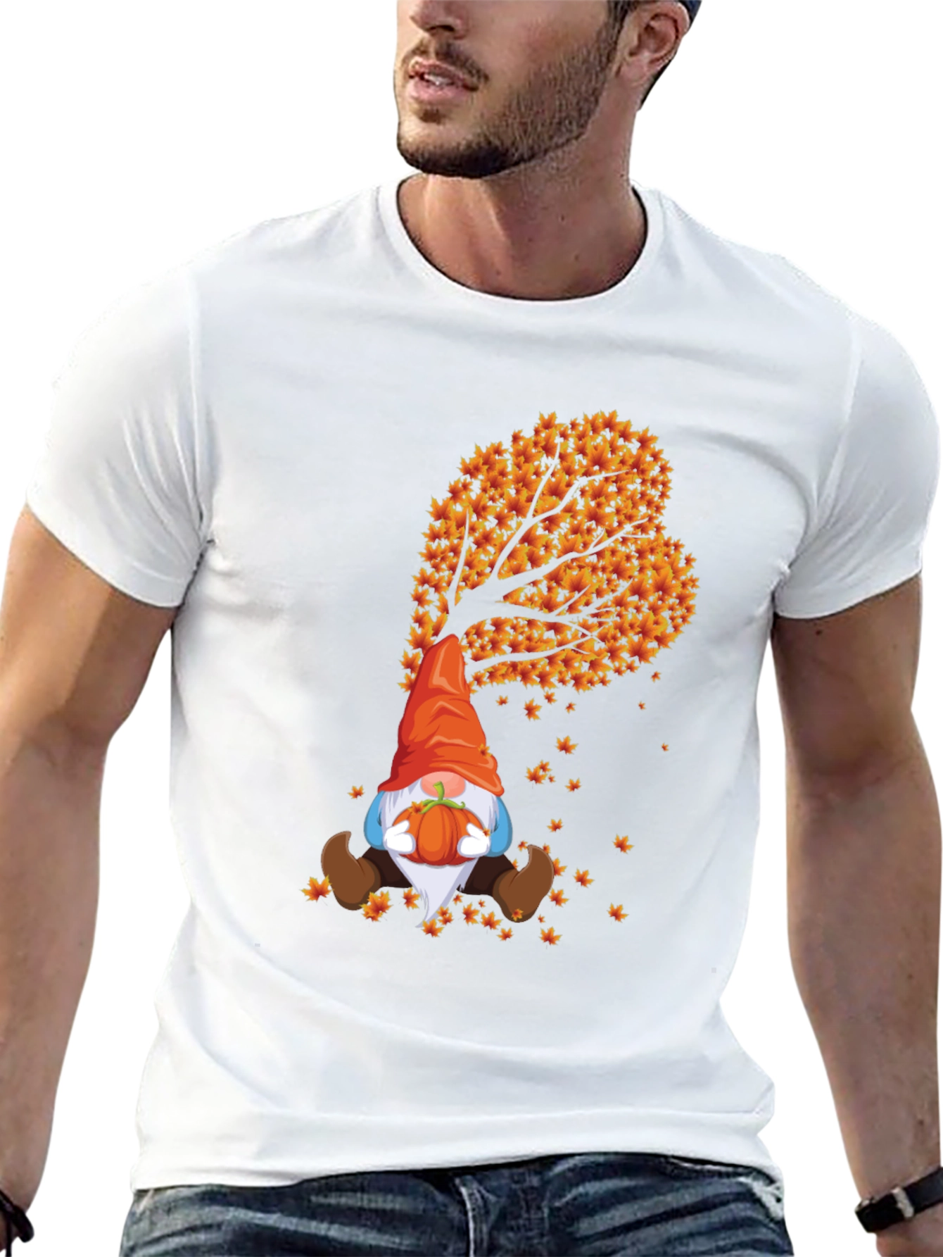 Fall Gnome T-Shirt - Autumn Leaf Design - 13