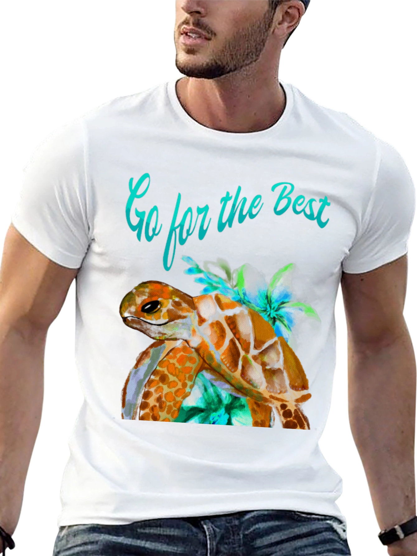 Black Turtle Graphic Tee - Go for the Best! view 13
