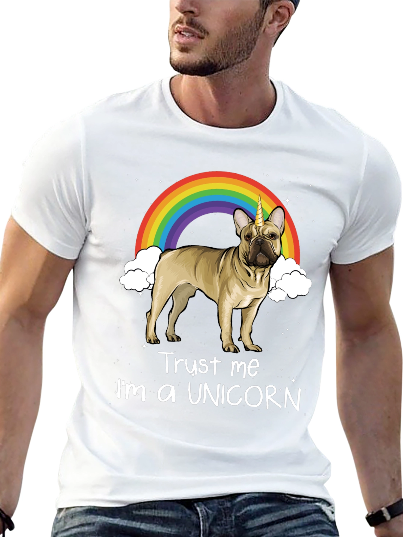Black Unicorn French Bulldog Graphic Tee view 13