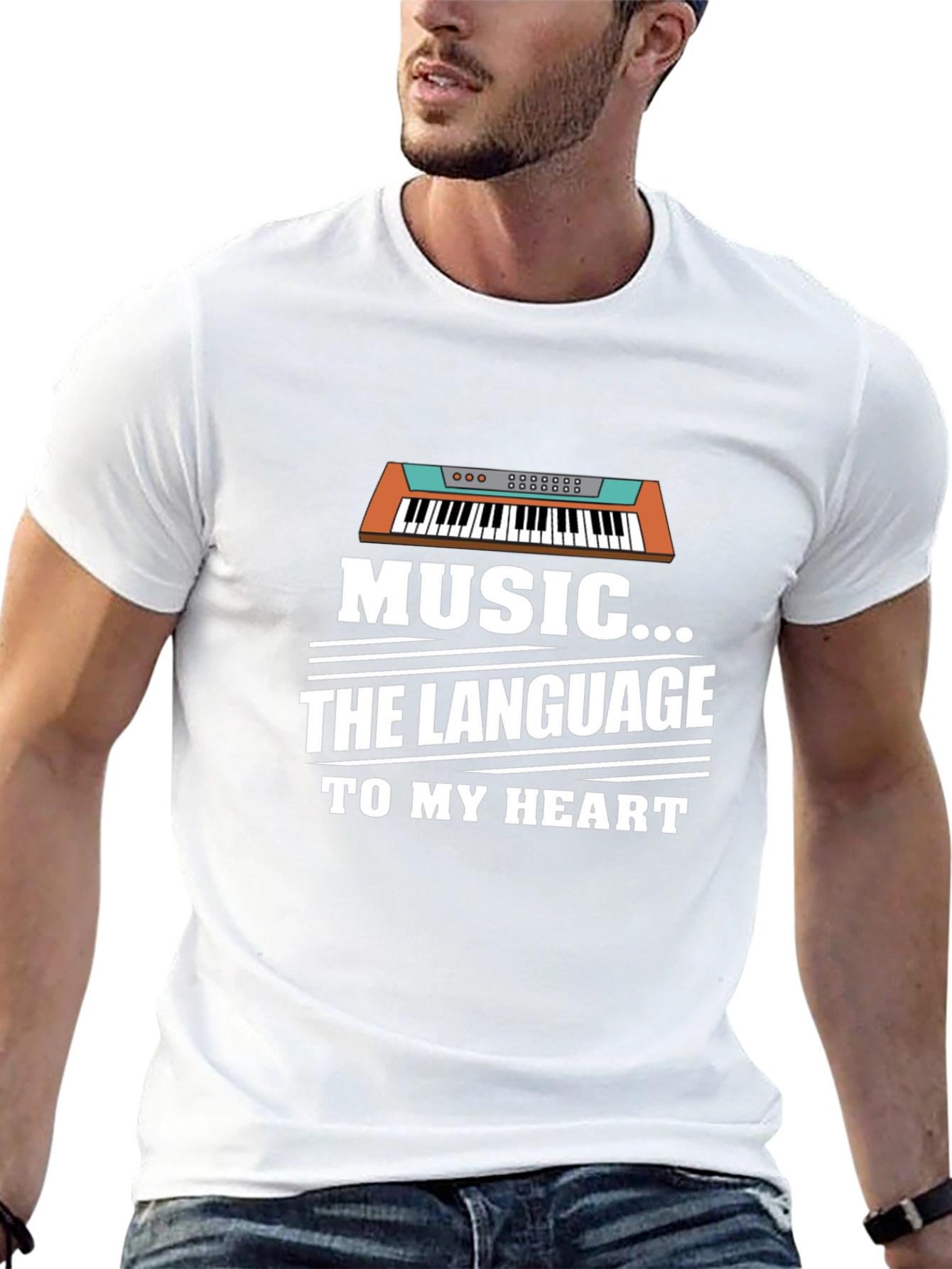 Black Music is the Language to My Heart T-Shirt view 13