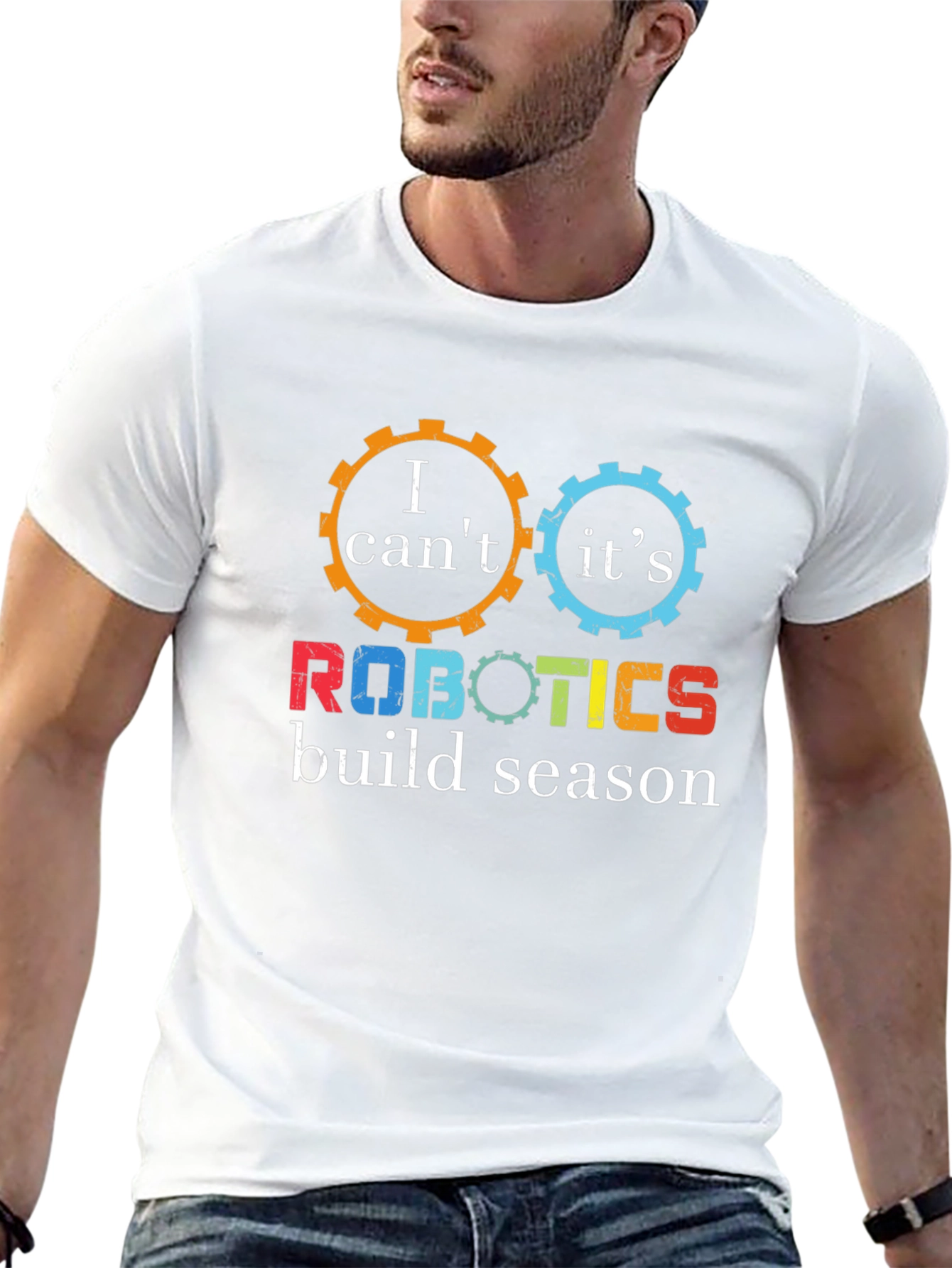 Black Robotics Build Season Gear T-Shirt view 13